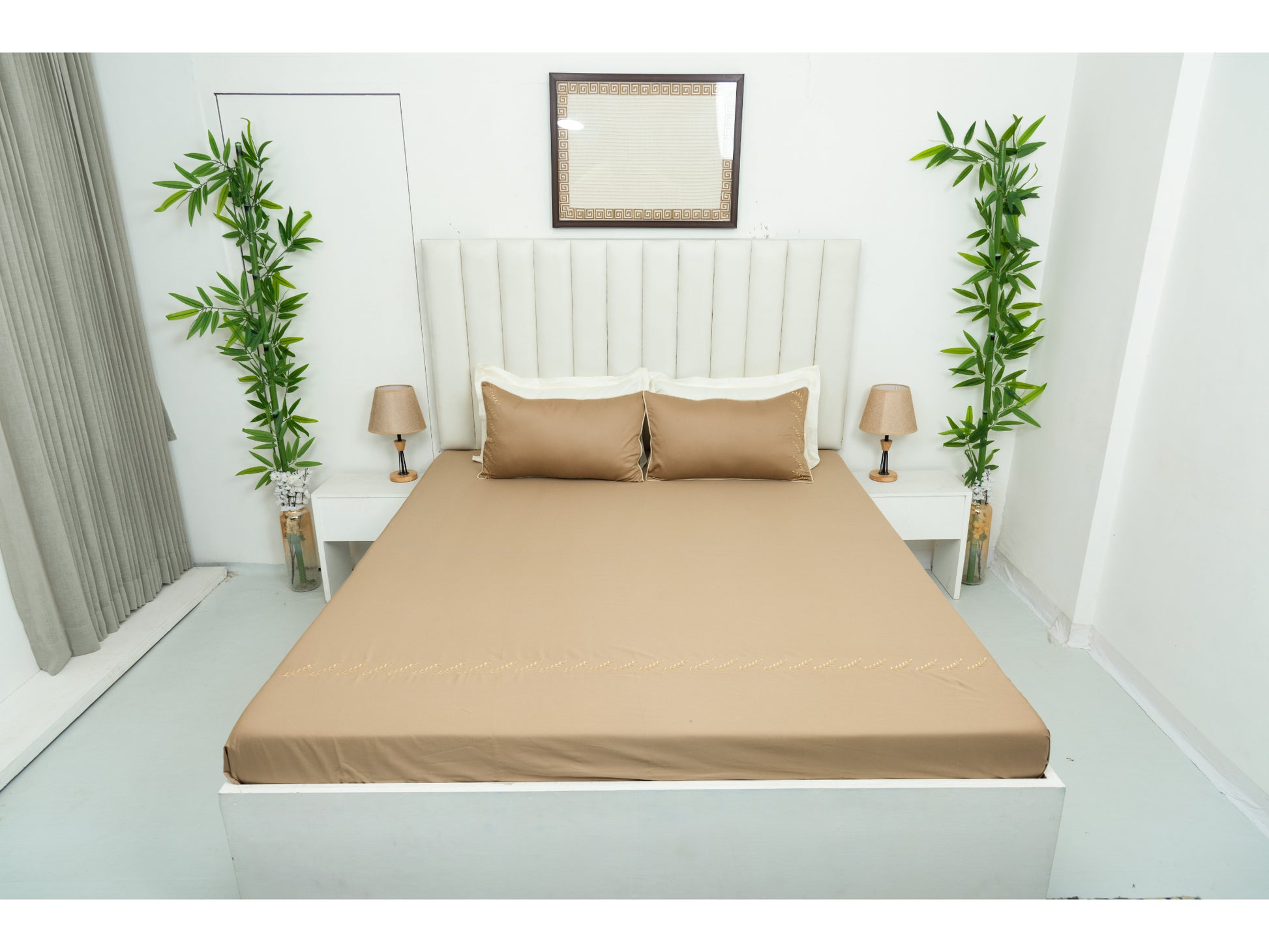 EMBROIDERY BEDSHEET 100% COTTON (3PCS) - Bedding Bliss