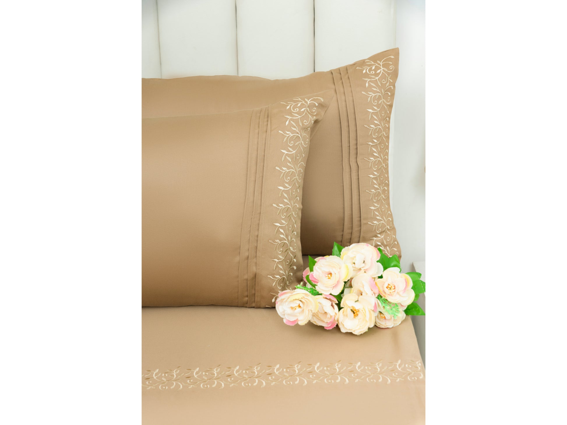 EMBROIDERY BEDSHEET 100% COTTON (3PCS) - Bedding Bliss