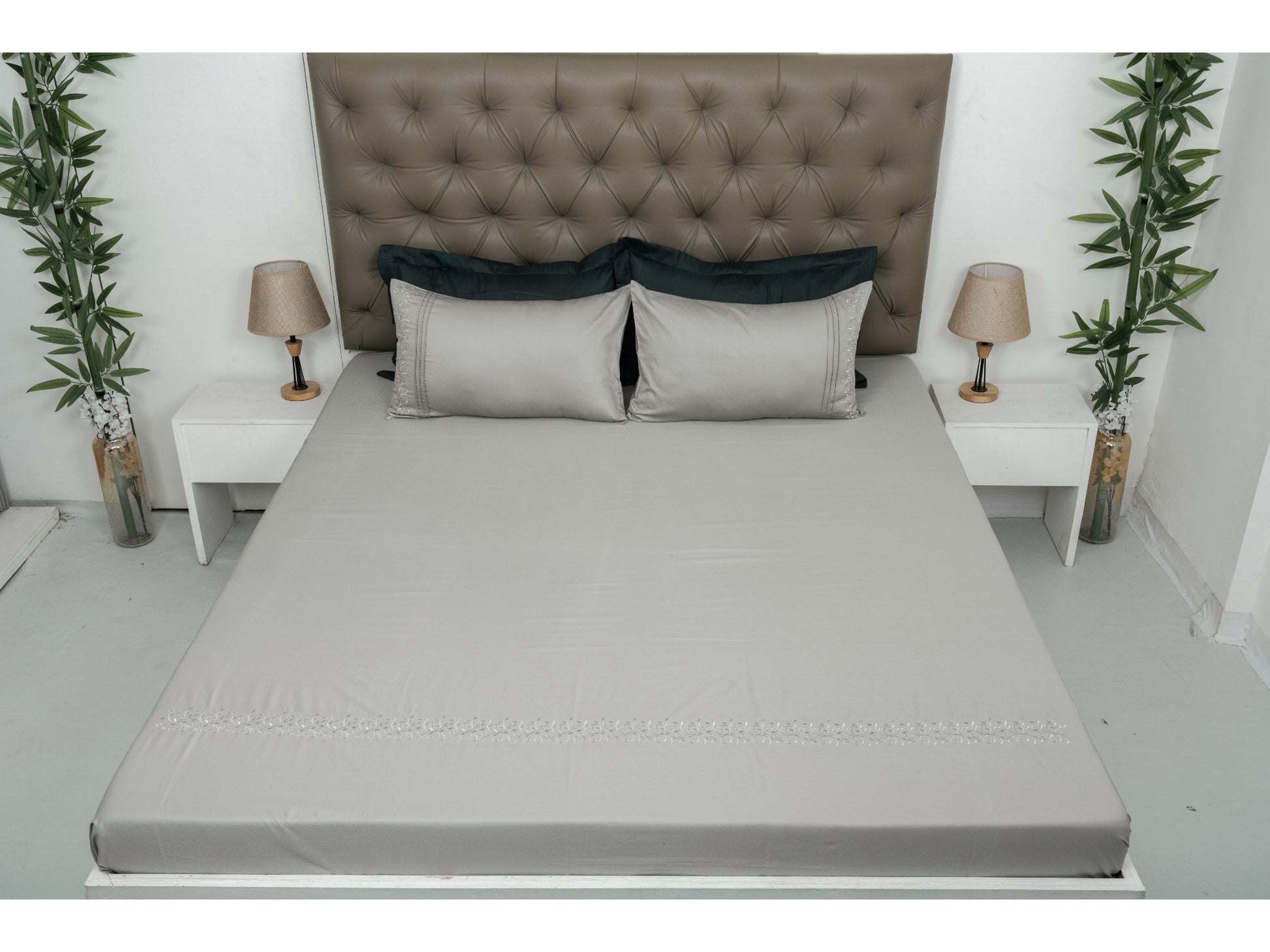 EMBROIDERY BEDSHEET 100% COTTON (3PCS) - Bedding Bliss