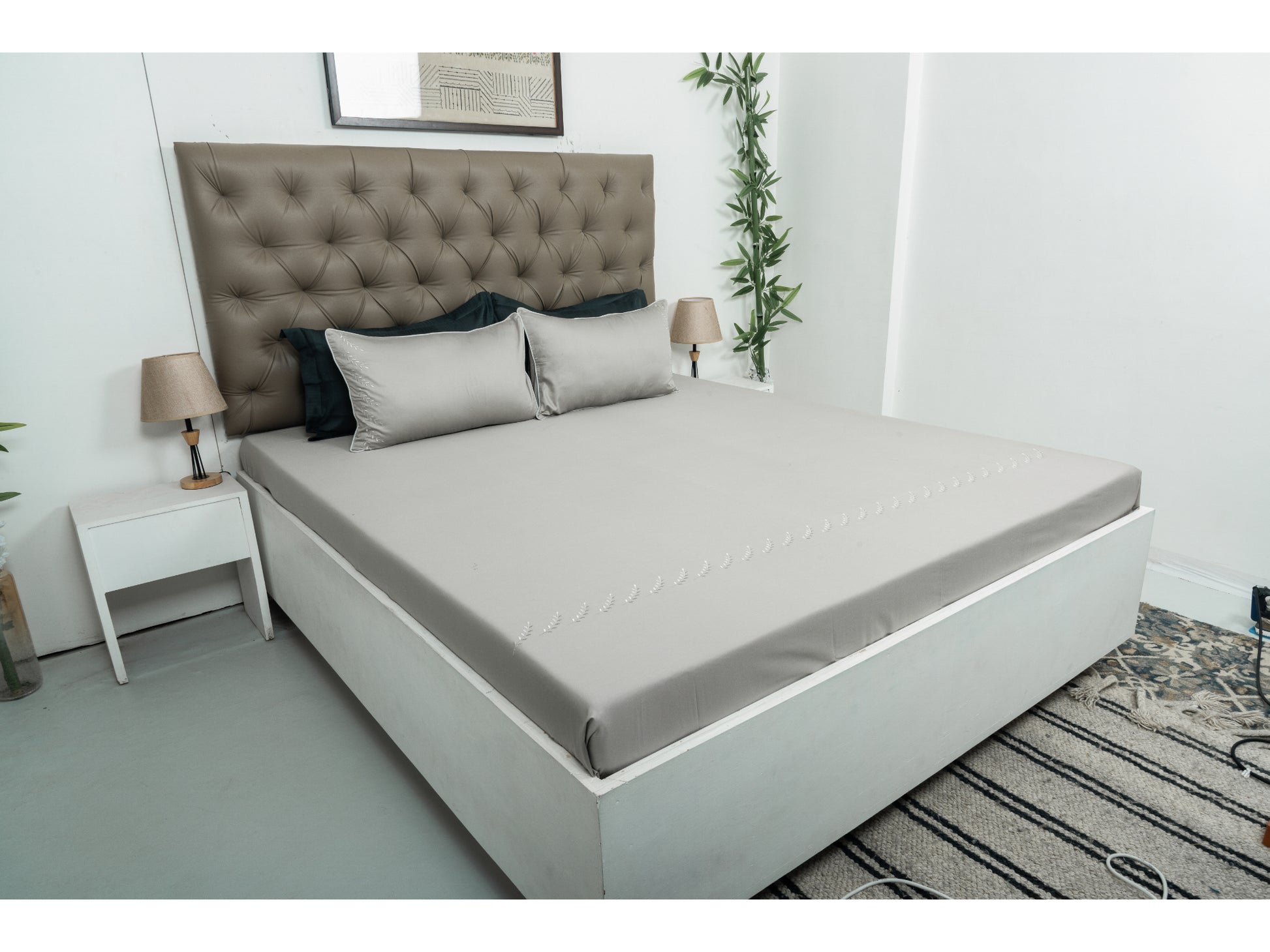 EMBROIDERY BEDSHEET 100% COTTON (3PCS) - Bedding Bliss