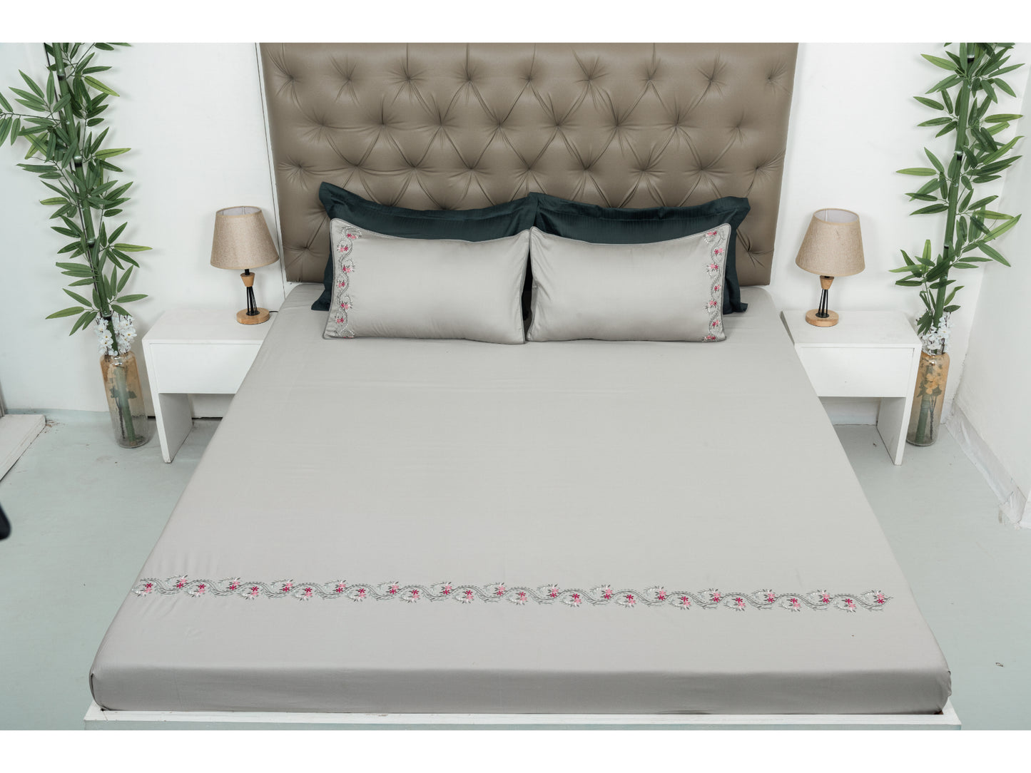 EMBROIDERY BEDSHEET 100% COTTON (3PCS)