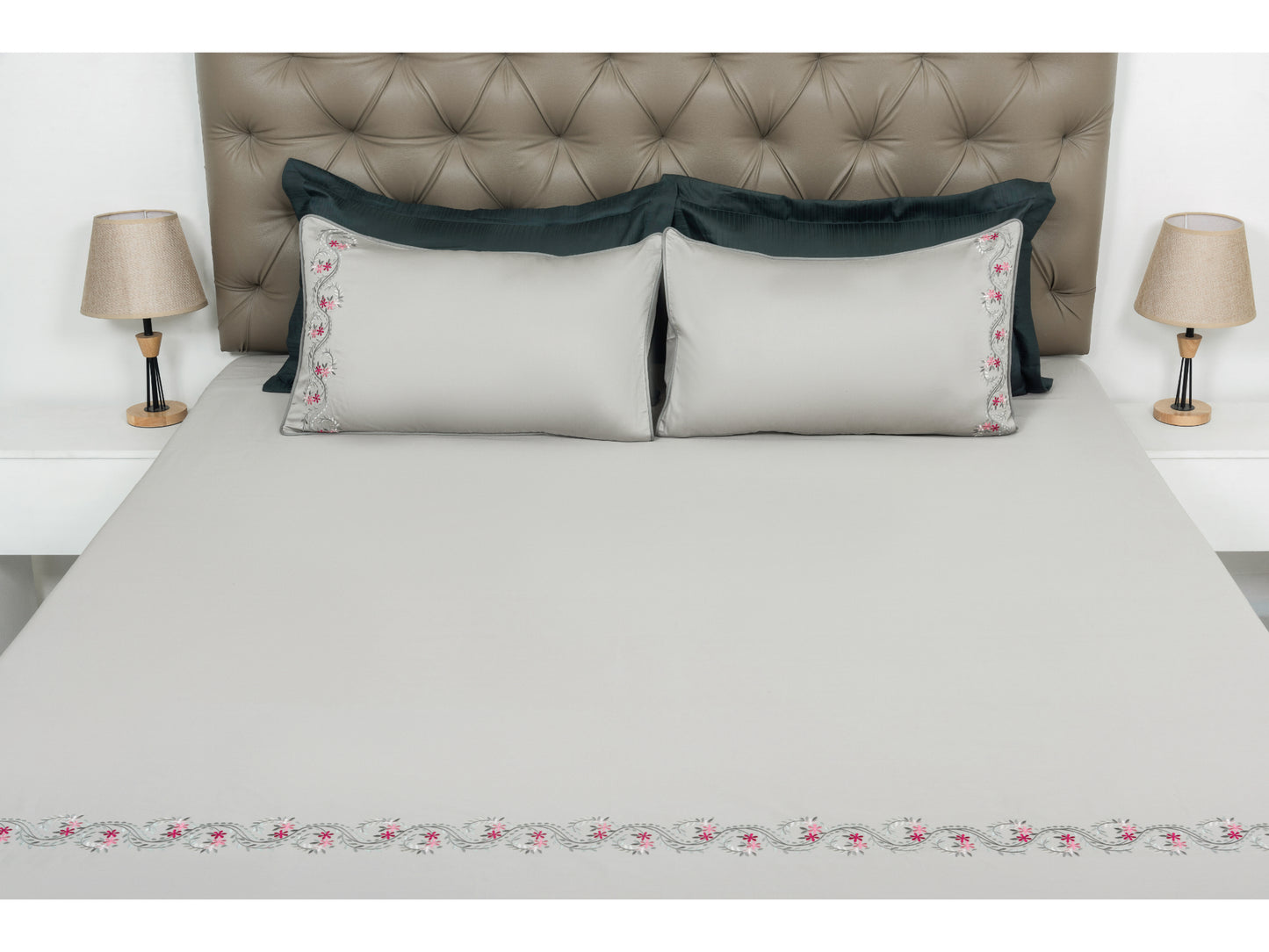 EMBROIDERY BEDSHEET 100% COTTON (3PCS)