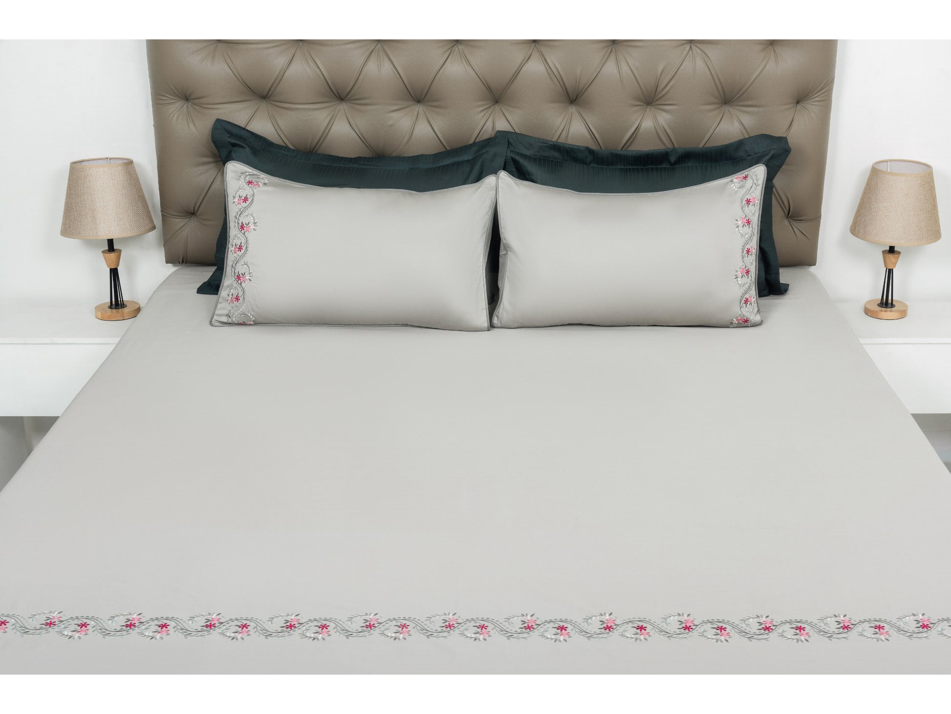 EMBROIDERY BEDSHEET 100% COTTON (3PCS) - Bedding Bliss