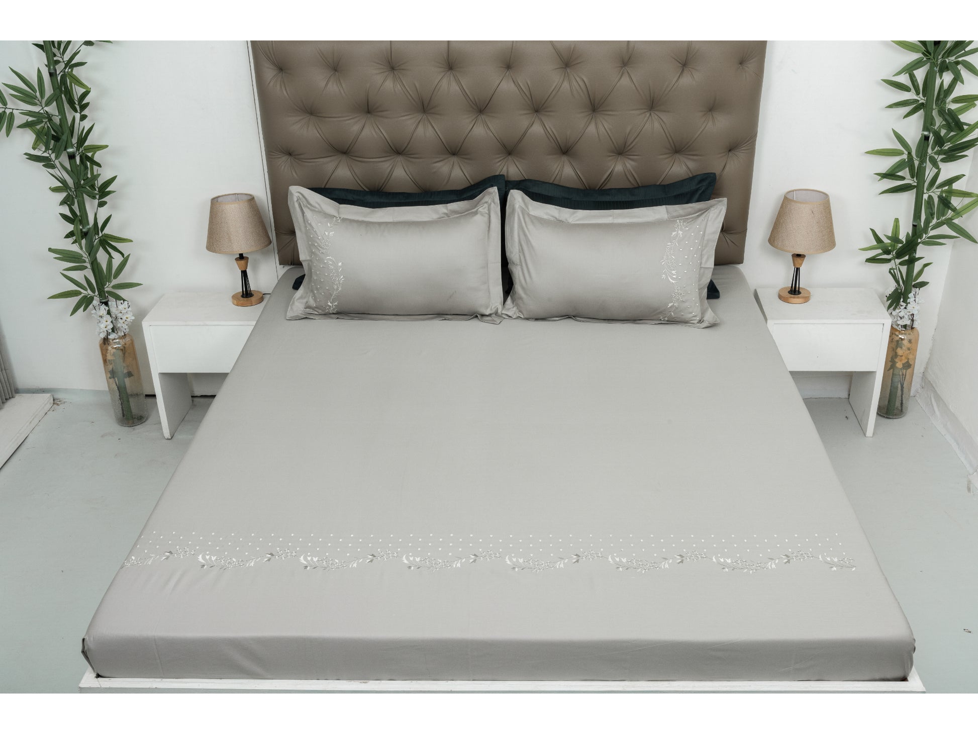 EMBROIDERY BEDSHEET 100% COTTON (3PCS) - Bedding Bliss