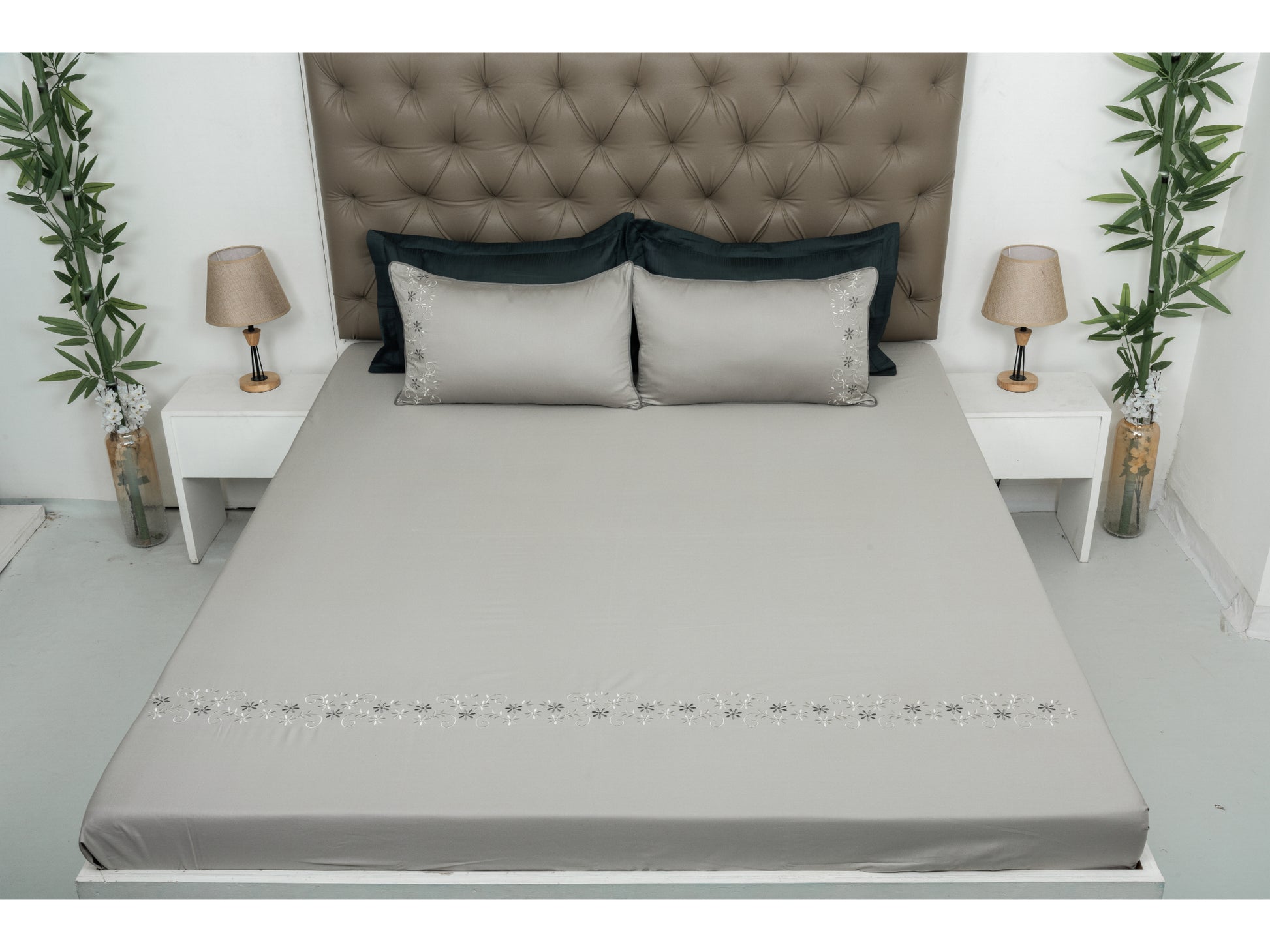 EMBROIDERY BEDSHEET 100% COTTON (3PCS) - Bedding Bliss