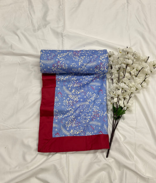 PURE COTTON SINGLE LAYER DOHOR (BLUE) - Bedding Bliss