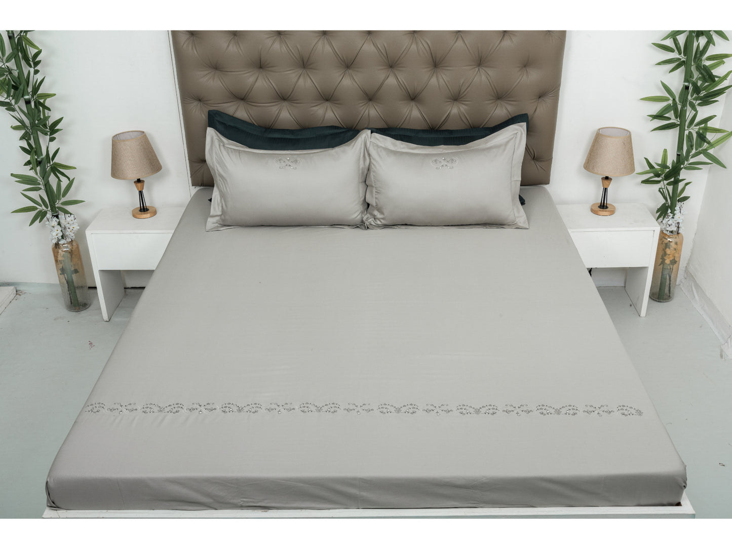 EMBROIDERY BEDSHEET 100% COTTON (3PCS)