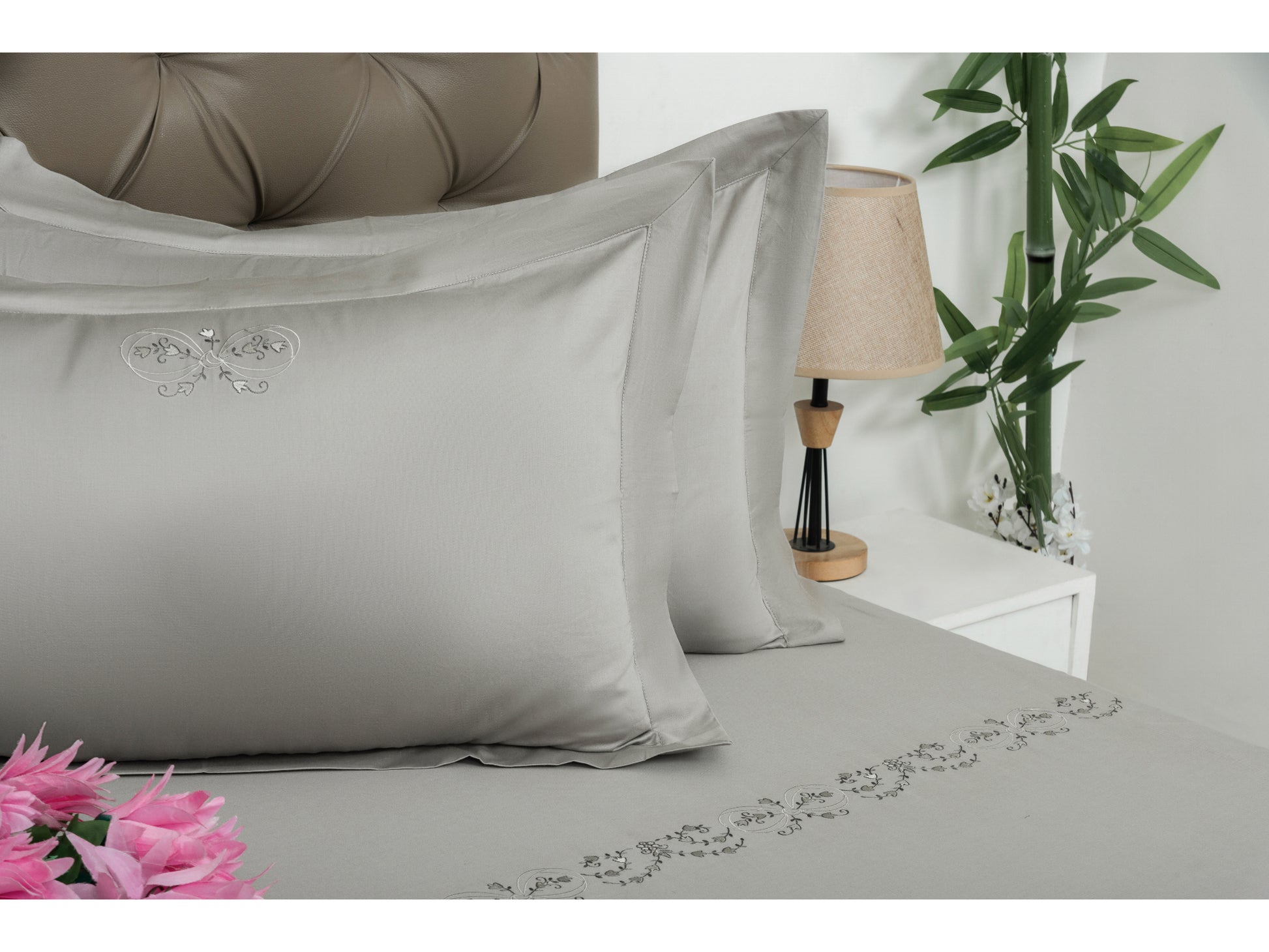 EMBROIDERY BEDSHEET 100% COTTON (3PCS) - Bedding Bliss