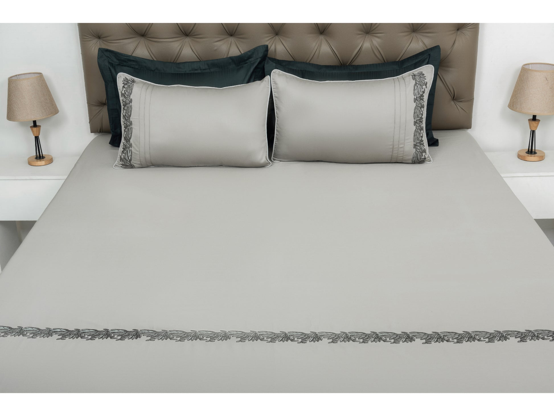 EMBROIDERY BEDSHEET 100% COTTON (3PCS) - Bedding Bliss