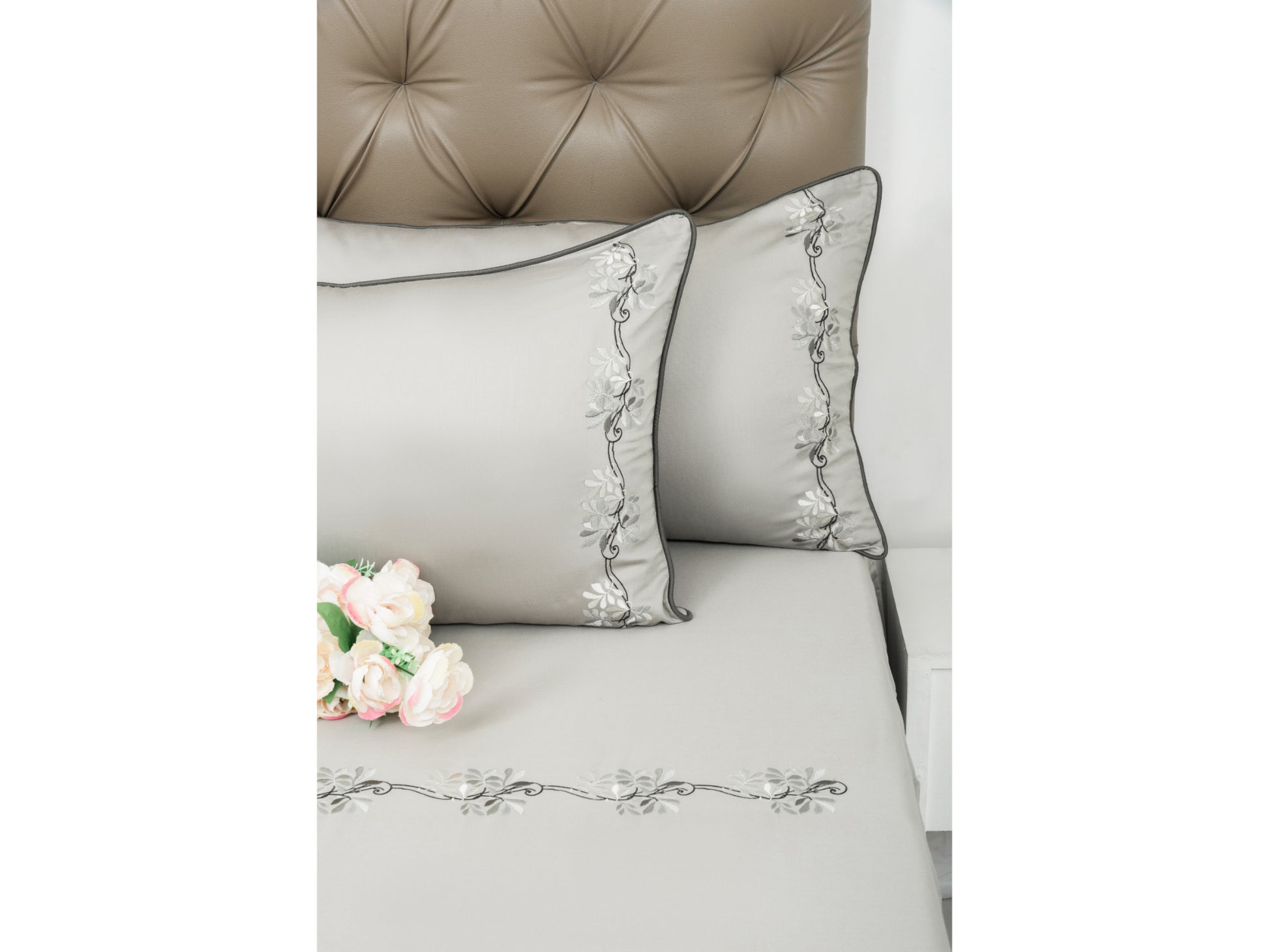 EMBROIDERY BEDSHEET 100% COTTON (3PCS) - Bedding Bliss