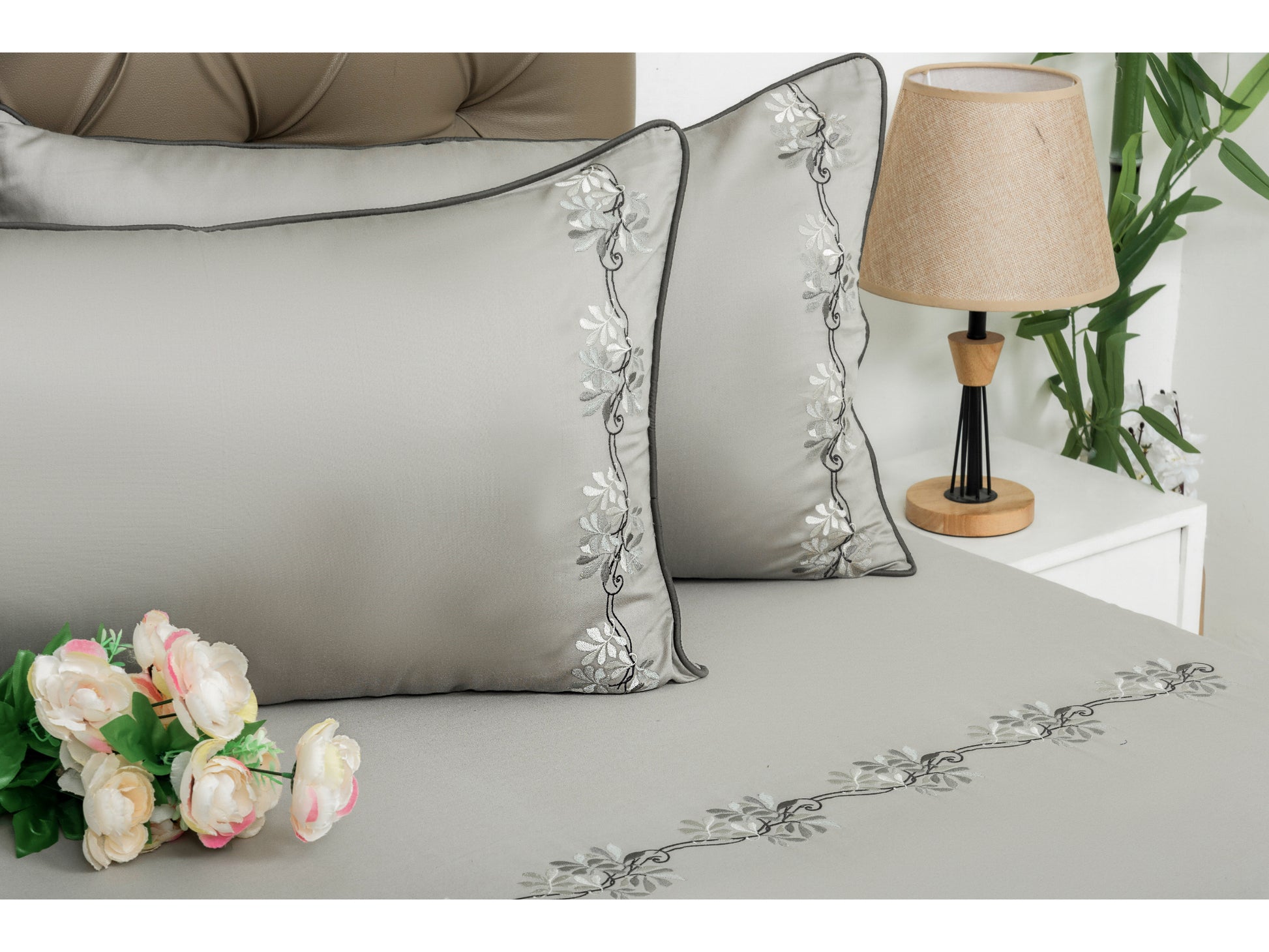 EMBROIDERY BEDSHEET 100% COTTON (3PCS) - Bedding Bliss