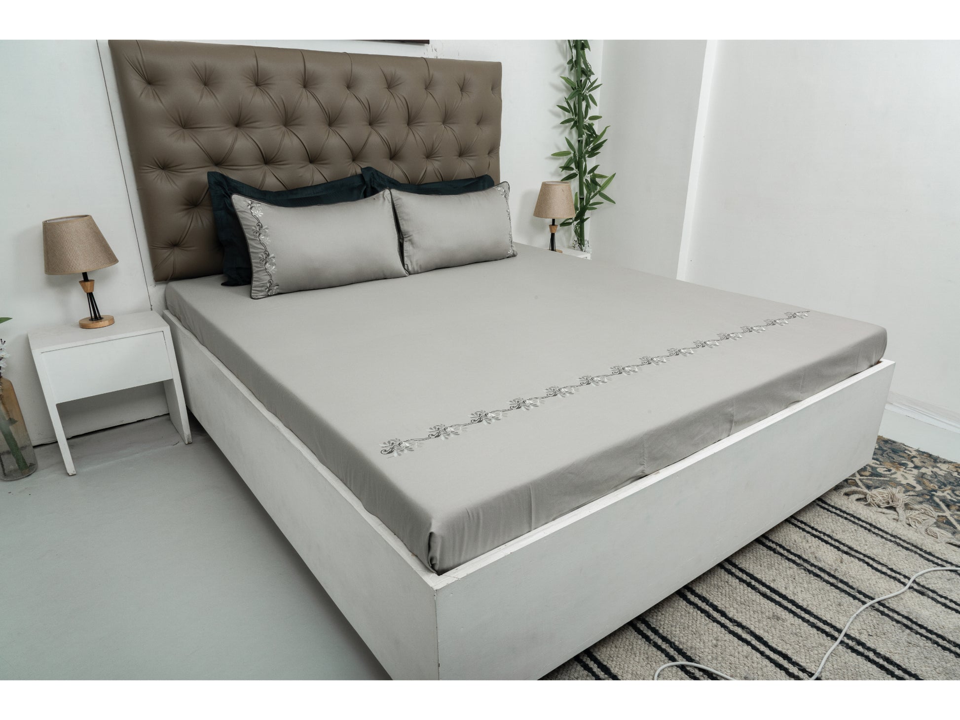 EMBROIDERY BEDSHEET 100% COTTON (3PCS) - Bedding Bliss