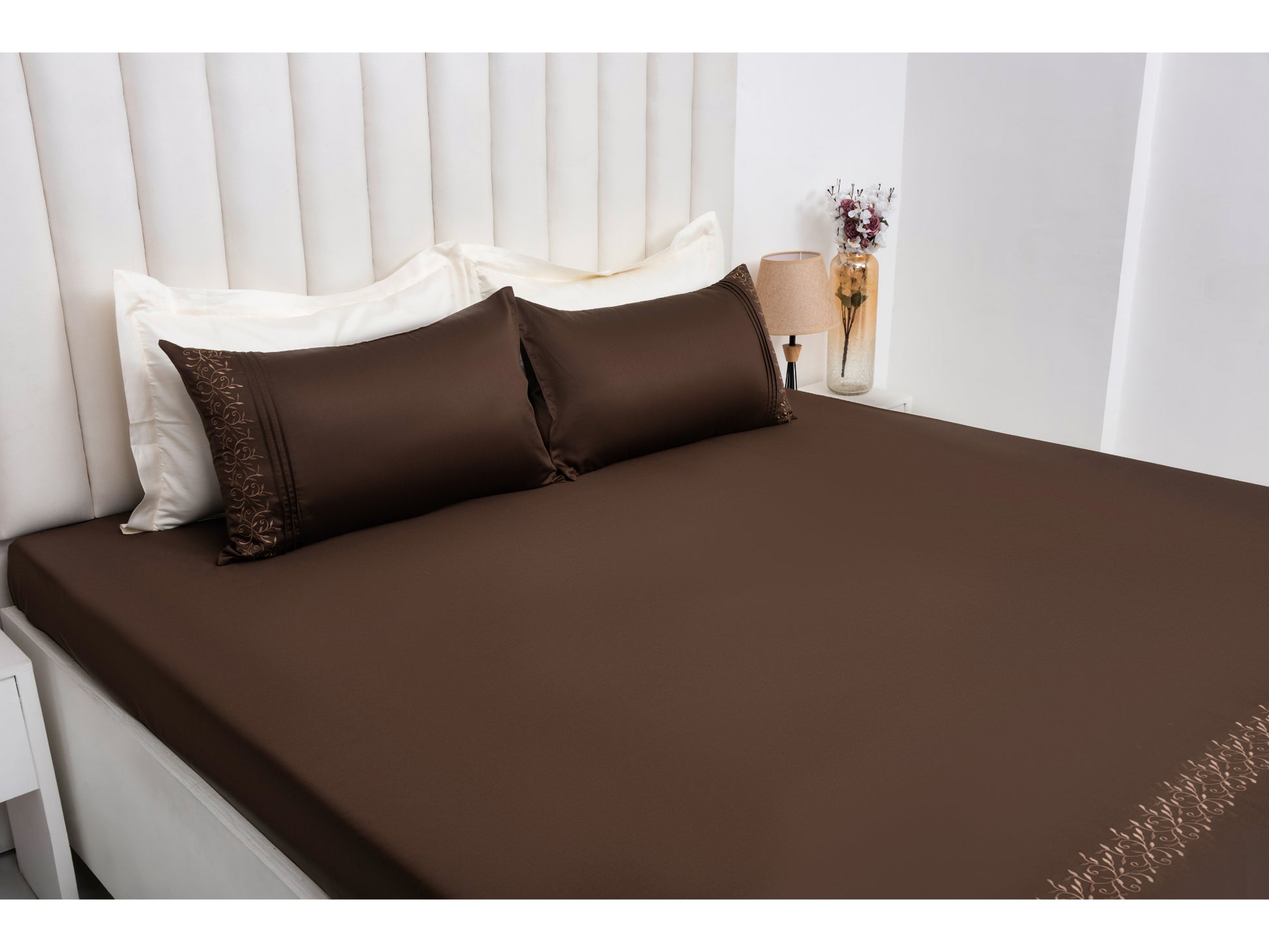 EMBROIDERY BEDSHEET 100% COTTON (3PCS) - Bedding Bliss