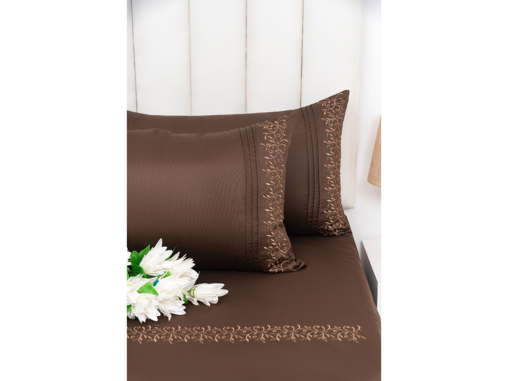 EMBROIDERY BEDSHEET 100% COTTON (3PCS) - Bedding Bliss