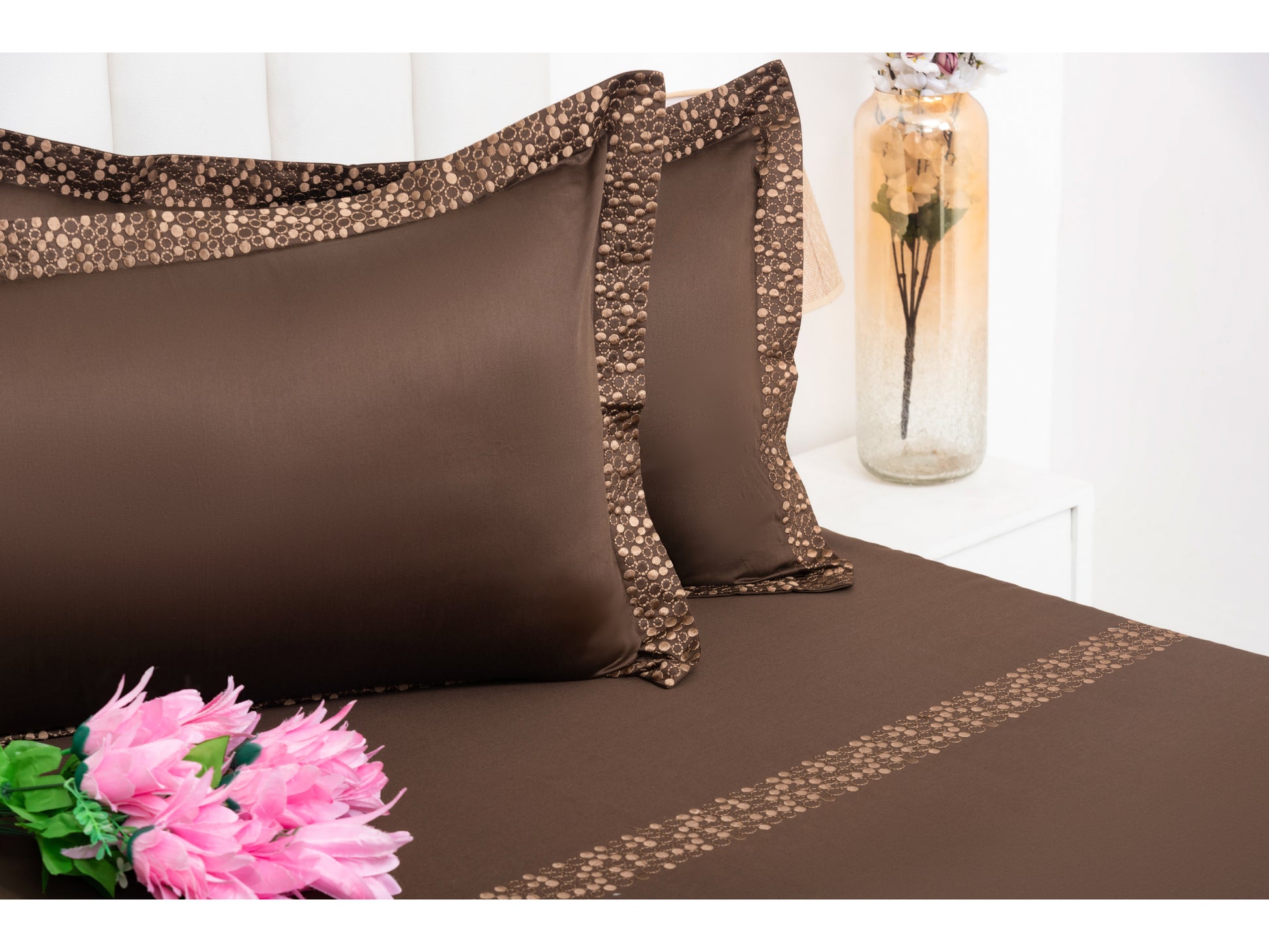 EMBROIDERY BEDSHEET 100% COTTON (3PCS) - Bedding Bliss