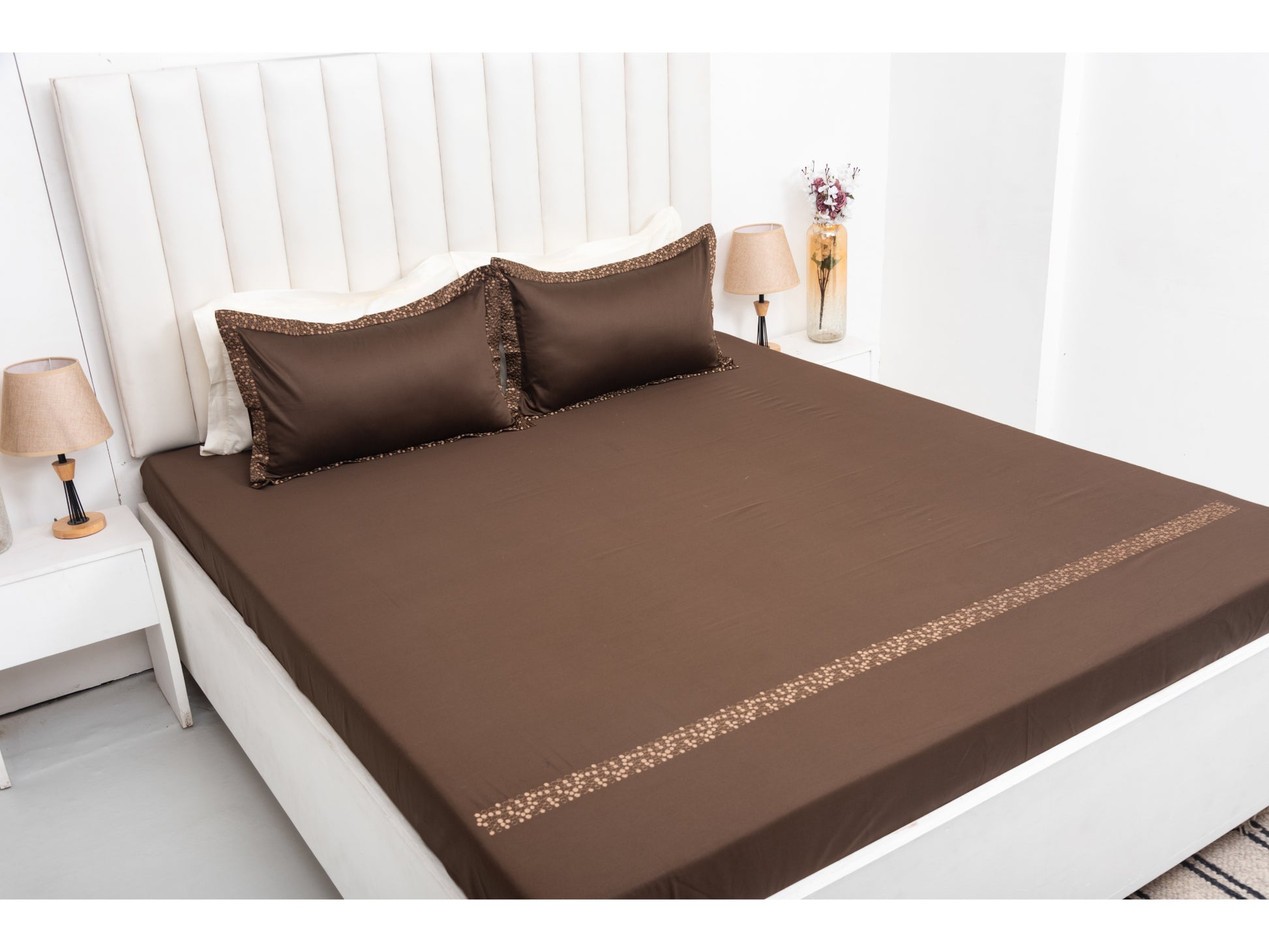 EMBROIDERY BEDSHEET 100% COTTON (3PCS) - Bedding Bliss