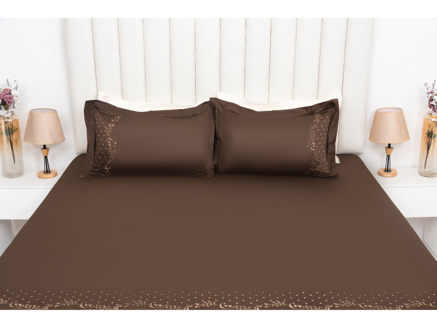 EMBROIDERY BEDSHEET 100% COTTON (3PCS) - Bedding Bliss