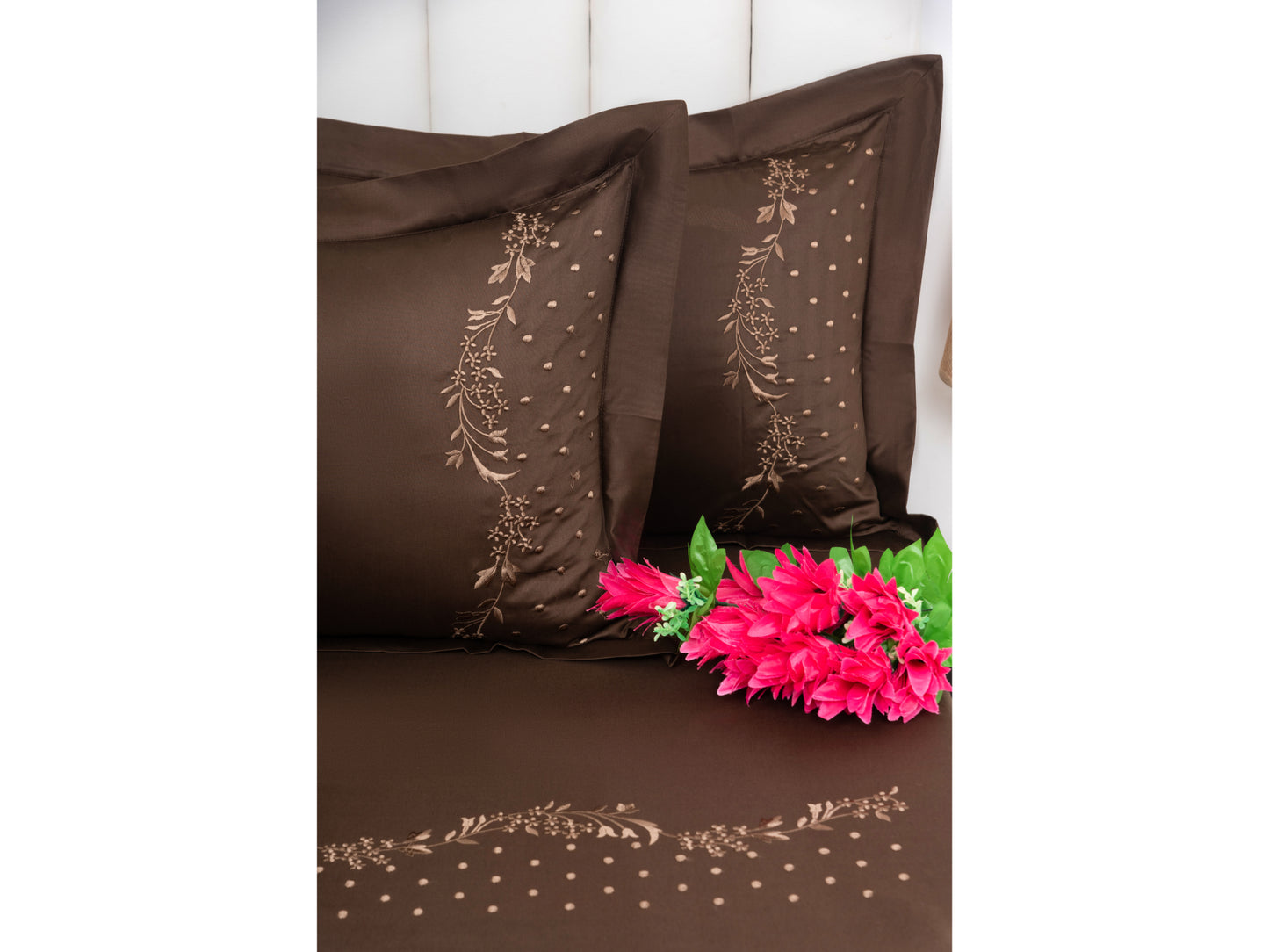 EMBROIDERY BEDSHEET 100% COTTON (3PCS) - Bedding Bliss