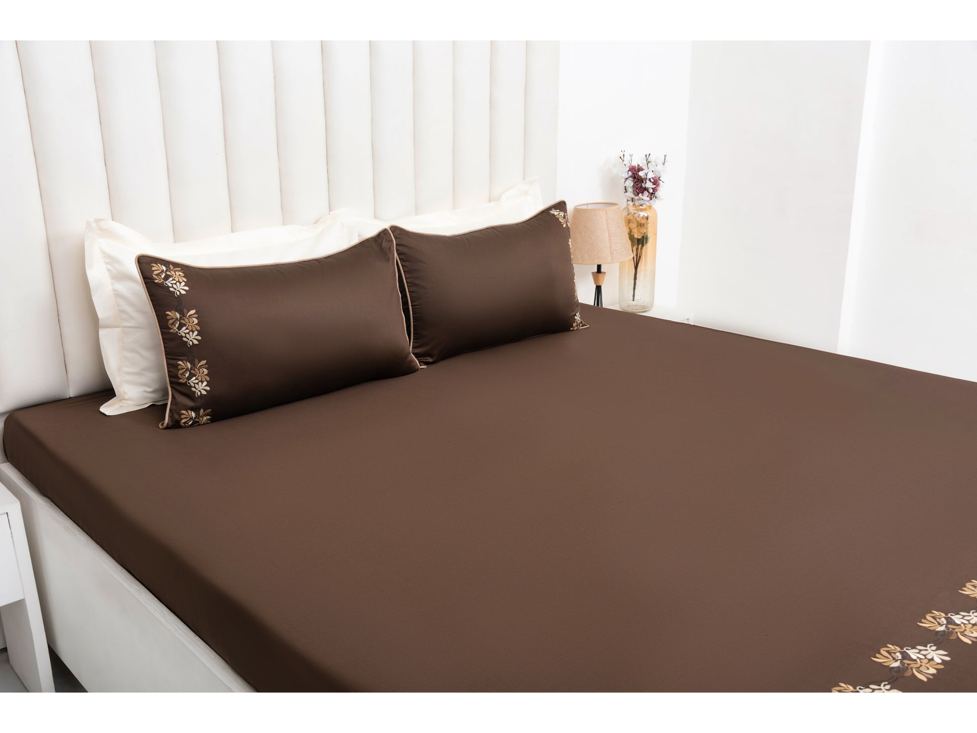 EMBROIDERY BEDSHEET 100% COTTON (3PCS) - Bedding Bliss