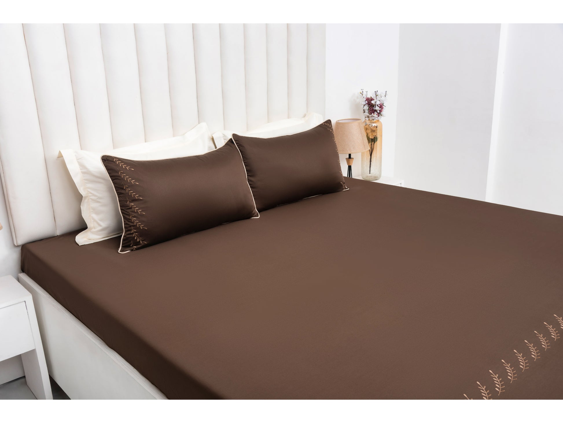 EMBROIDERY BEDSHEET 100% COTTON (3PCS) - Bedding Bliss