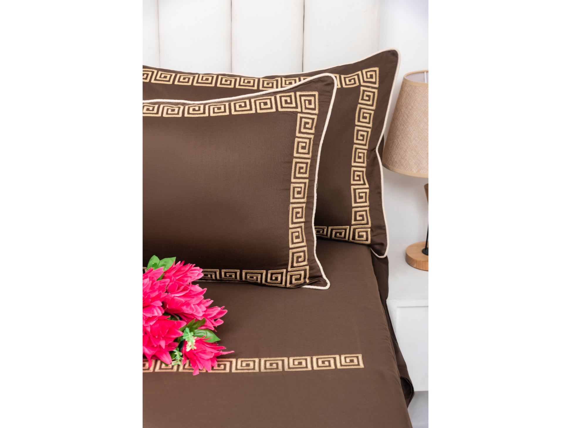 EMBROIDERY BEDSHEET 100% COTTON (3PCS) - Bedding Bliss