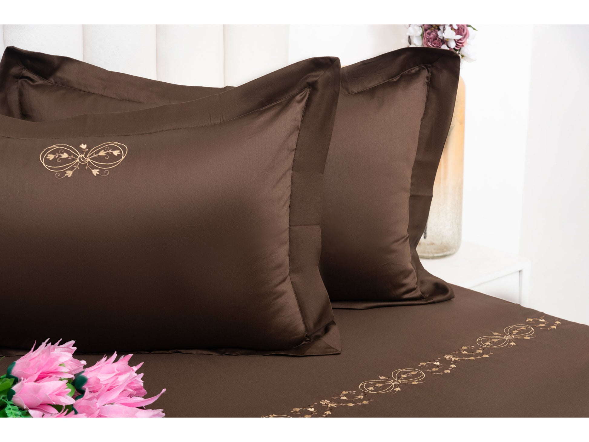 EMBROIDERY BEDSHEET 100% COTTON (3PCS) - Bedding Bliss