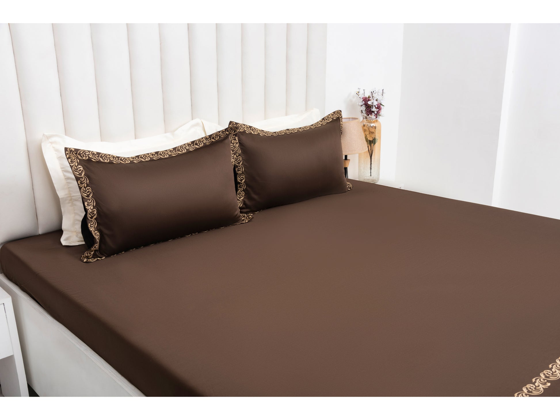 EMBROIDERY BEDSHEET 100% COTTON (3PCS) - Bedding Bliss