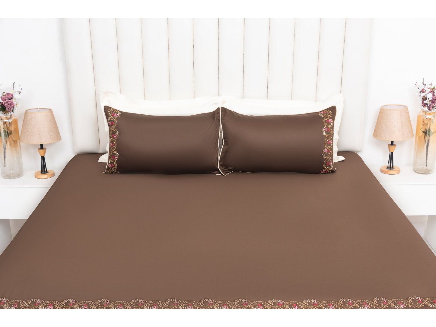 EMBROIDERY BEDSHEET 100% COTTON (3PCS)