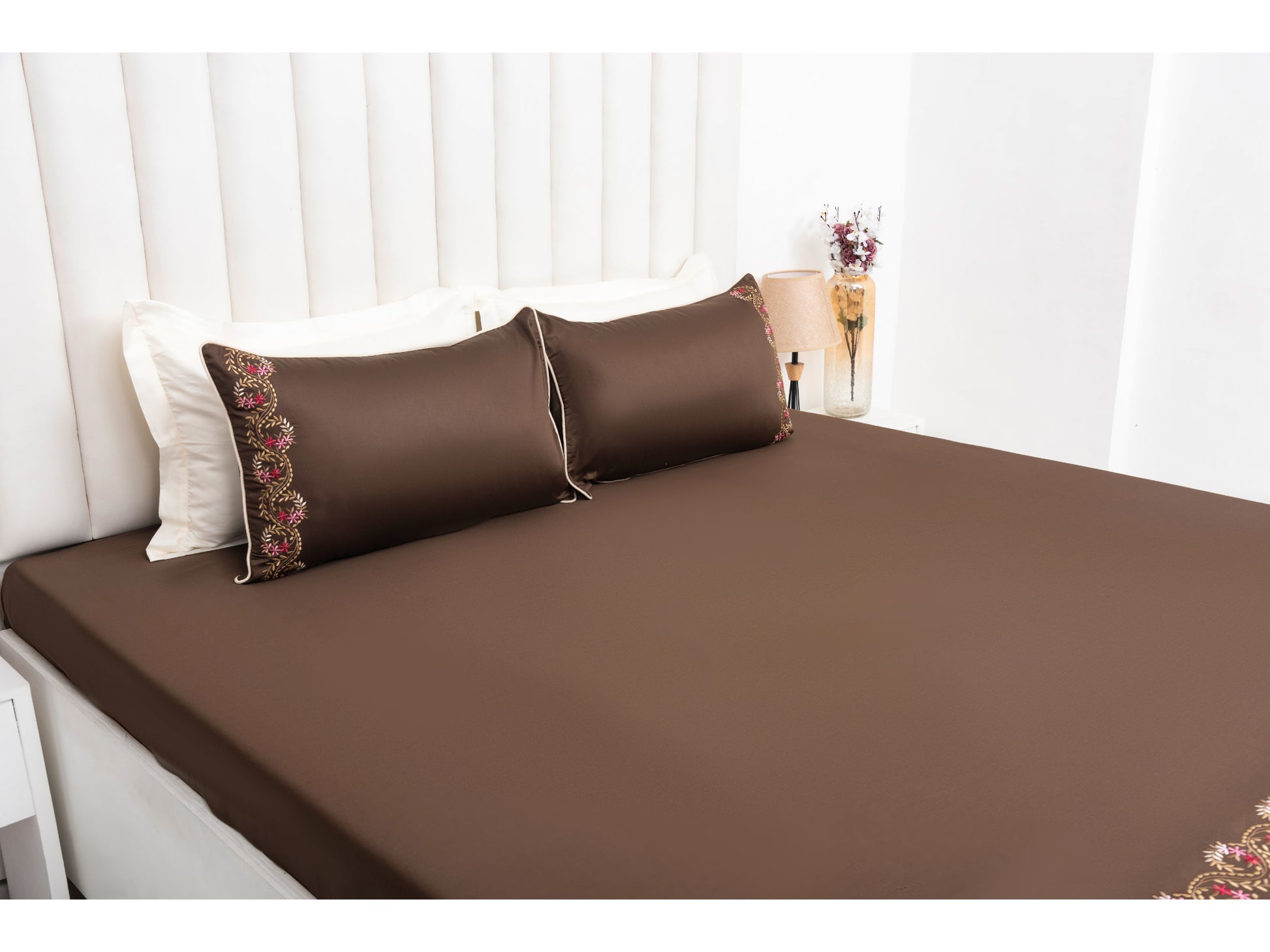 EMBROIDERY BEDSHEET 100% COTTON (3PCS) - Bedding Bliss