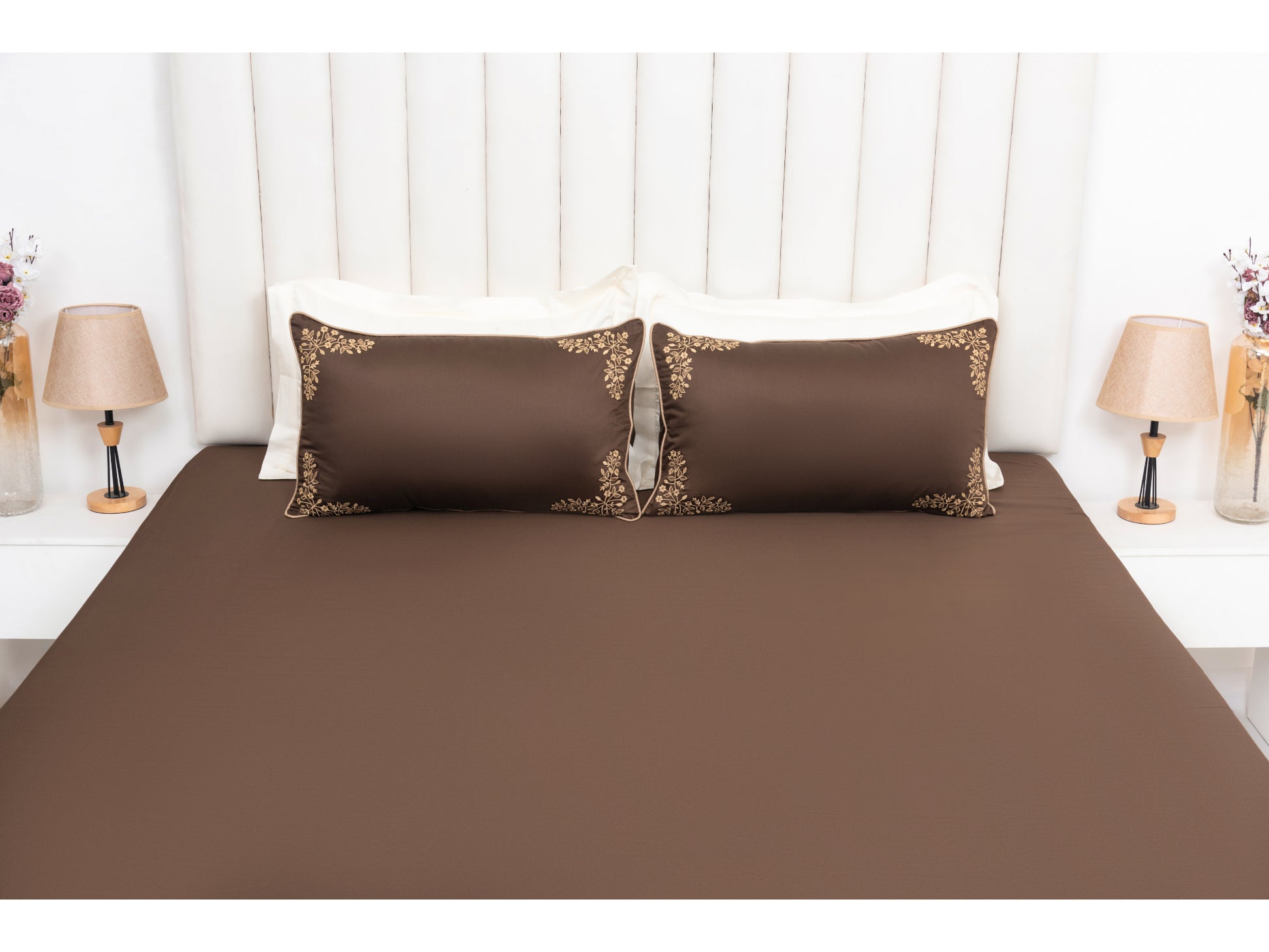 EMBROIDERY BEDSHEET 100% COTTON (3PCS) - Bedding Bliss