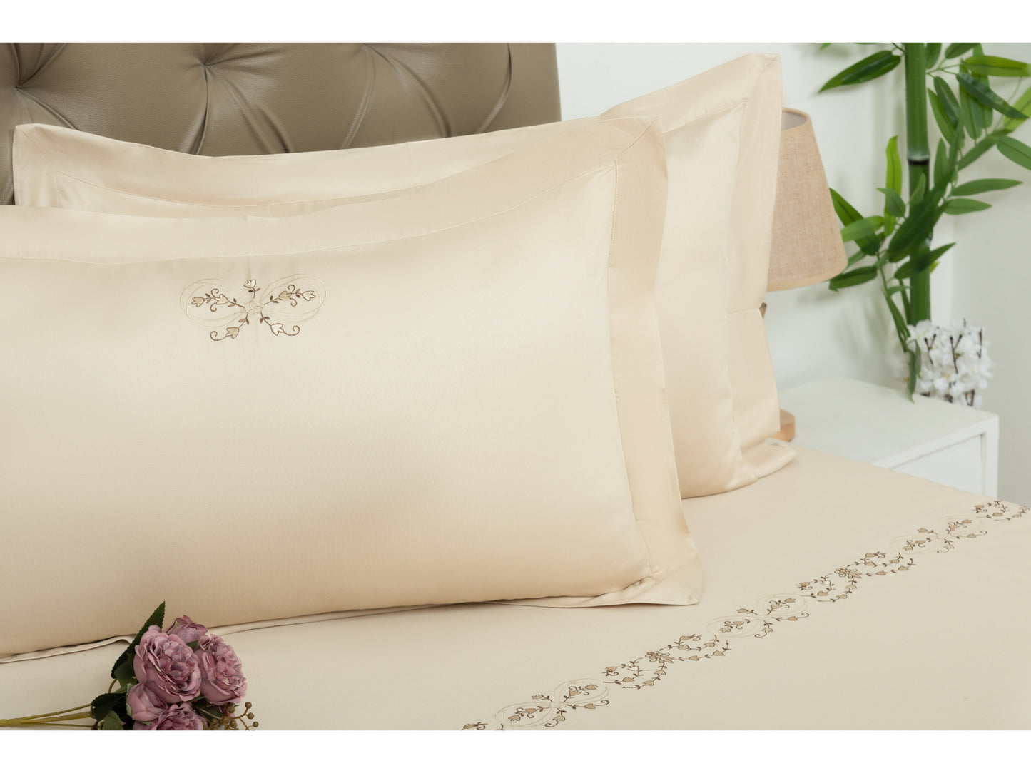 EMBROIDERY BEDSHEET 100% COTTON (3PCS)