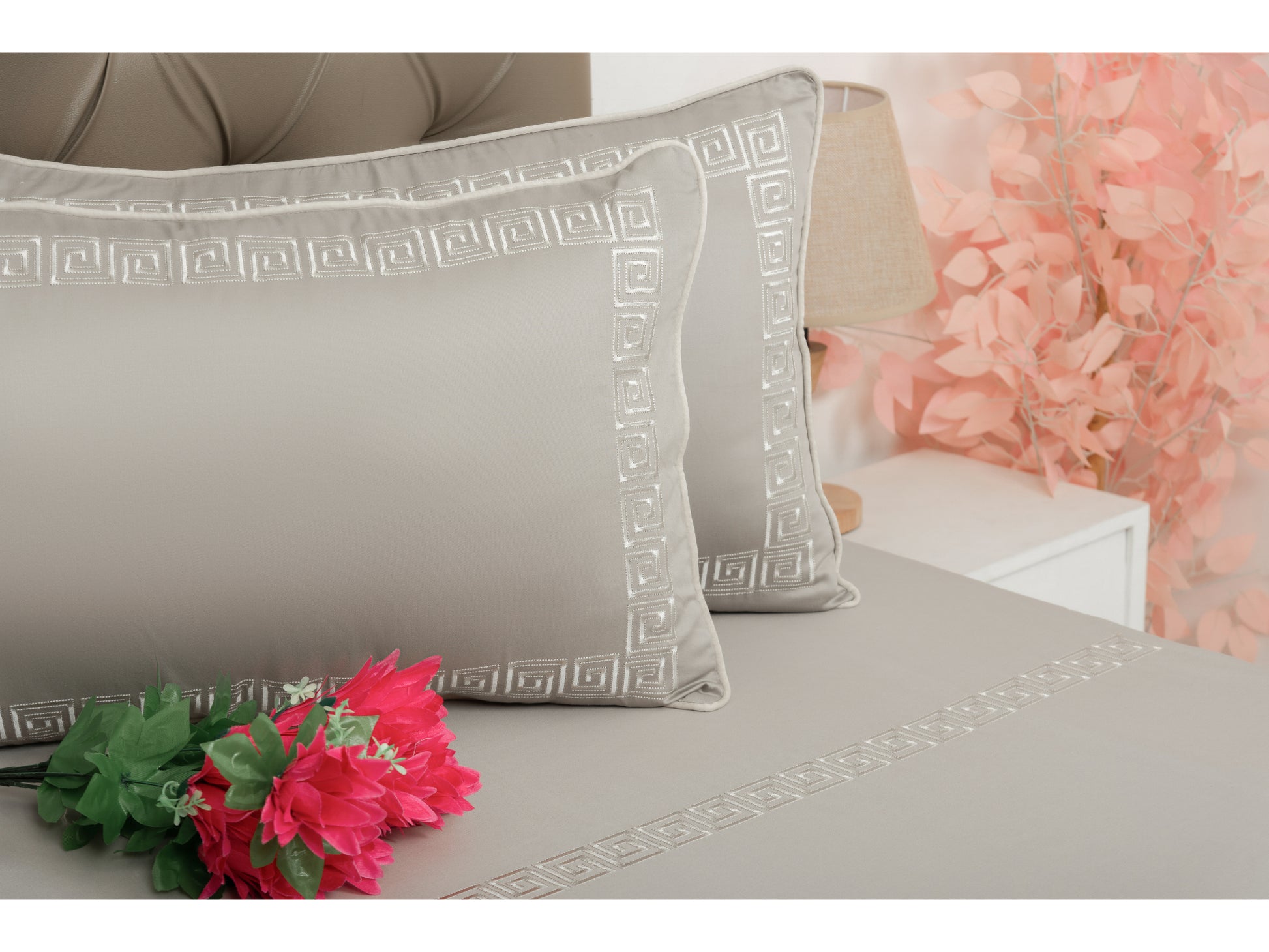 EMBROIDERY BEDSHEET 100% COTTON (3PCS) - Bedding Bliss
