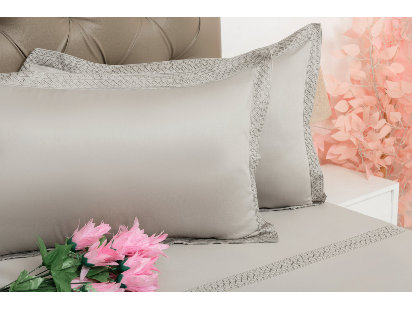 EMBROIDERY BEDSHEET 100% COTTON (3PCS) - Bedding Bliss