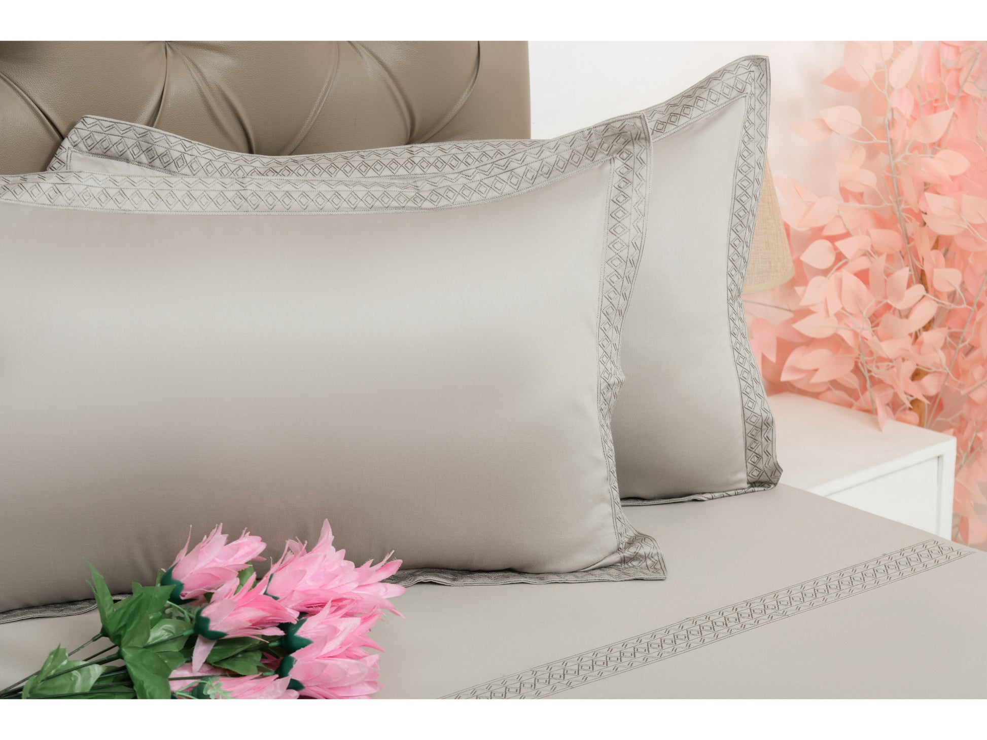EMBROIDERY BEDSHEET 100% COTTON (3PCS) - Bedding Bliss