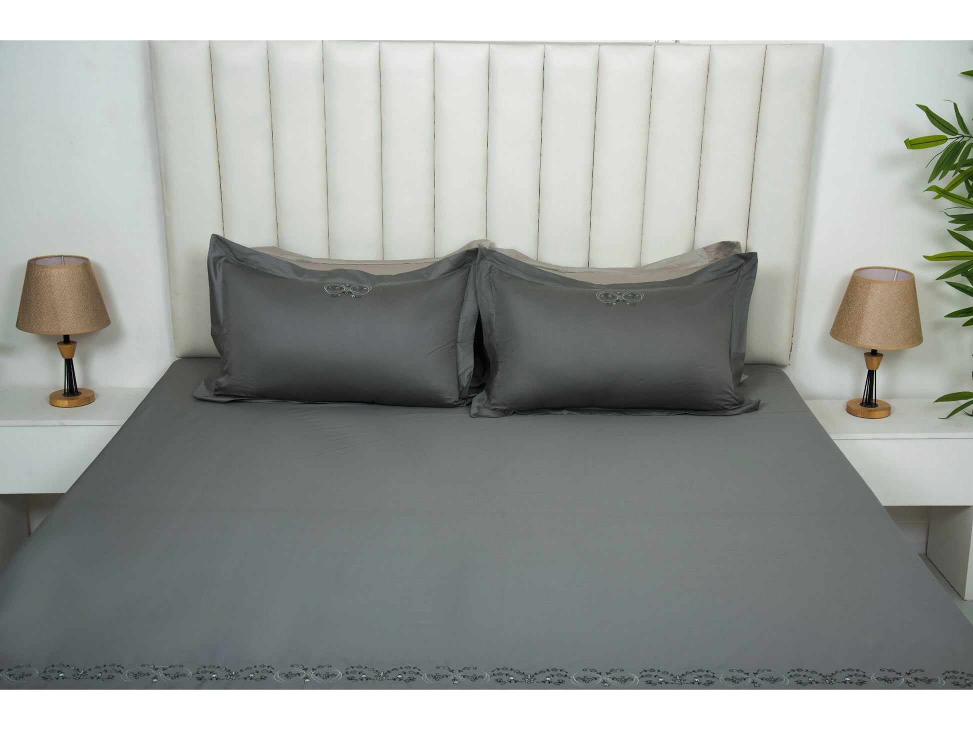 EMBROIDERY BEDSHEET 100% COTTON (3PCS) - Bedding Bliss