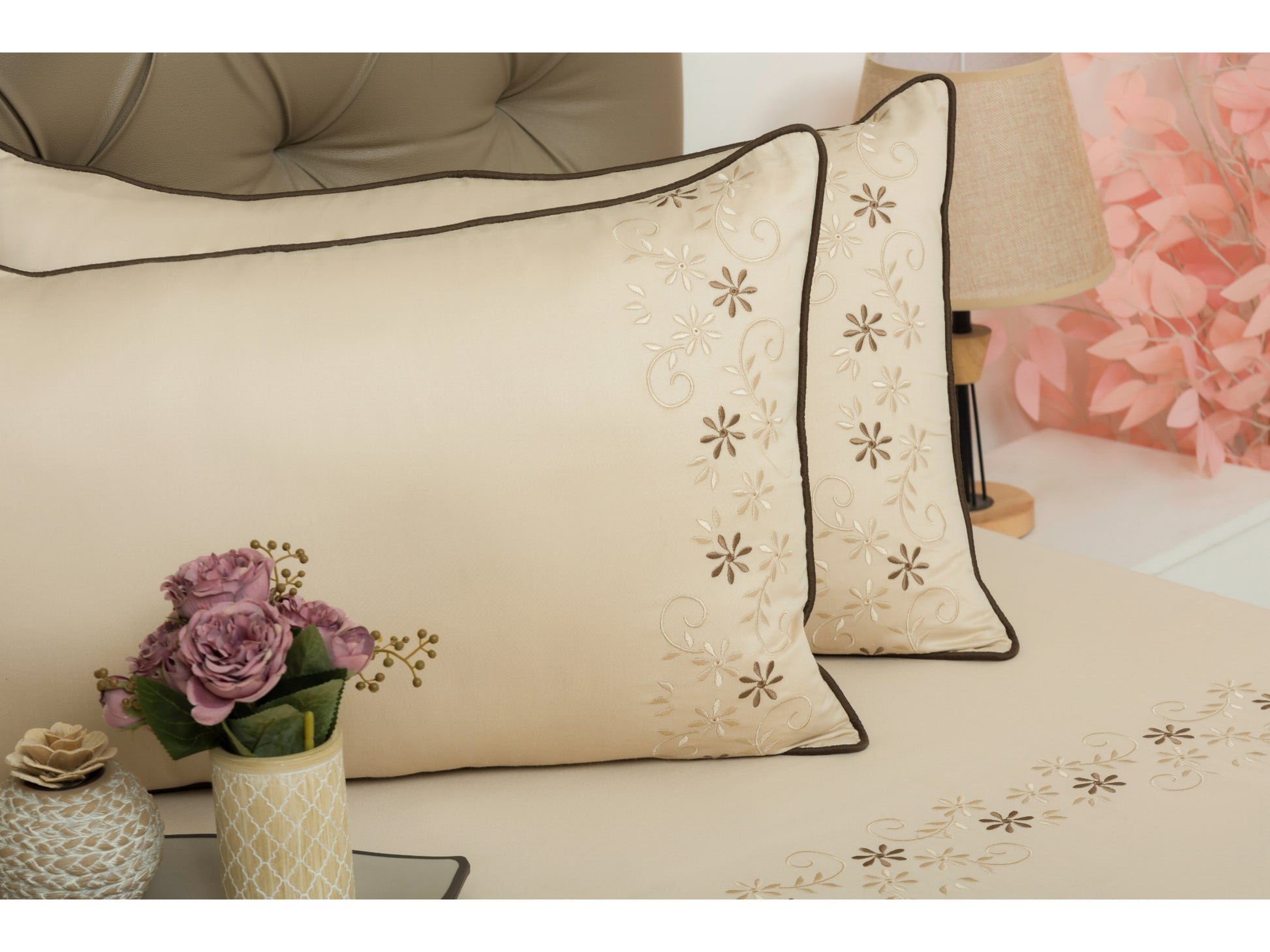 EMBROIDERY BEDSHEET 100% COTTON (3PCS) - Bedding Bliss