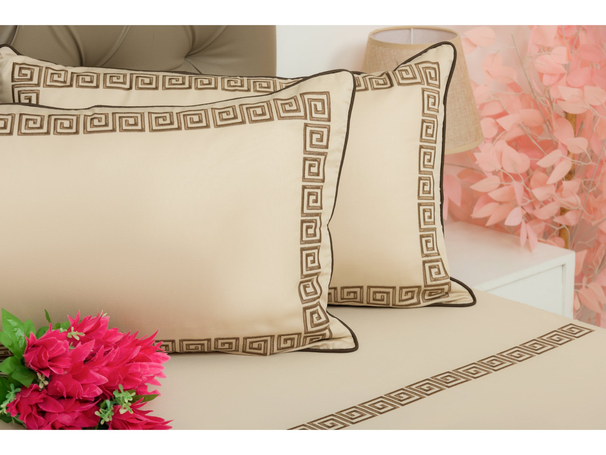 EMBROIDERY BEDSHEET 100% COTTON (3PCS) - Bedding Bliss