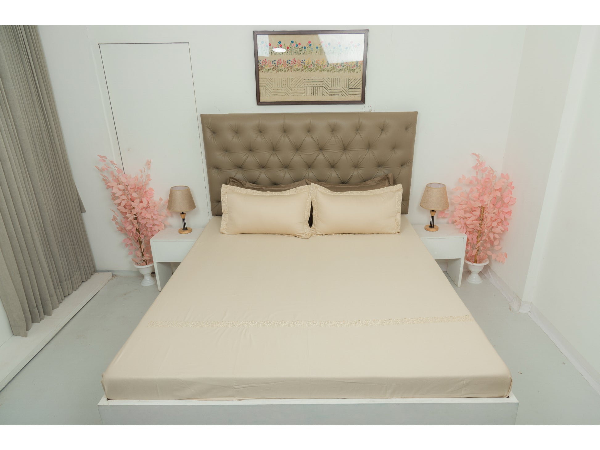 EMBROIDERY BEDSHEET 100% COTTON (3PCS) - Bedding Bliss