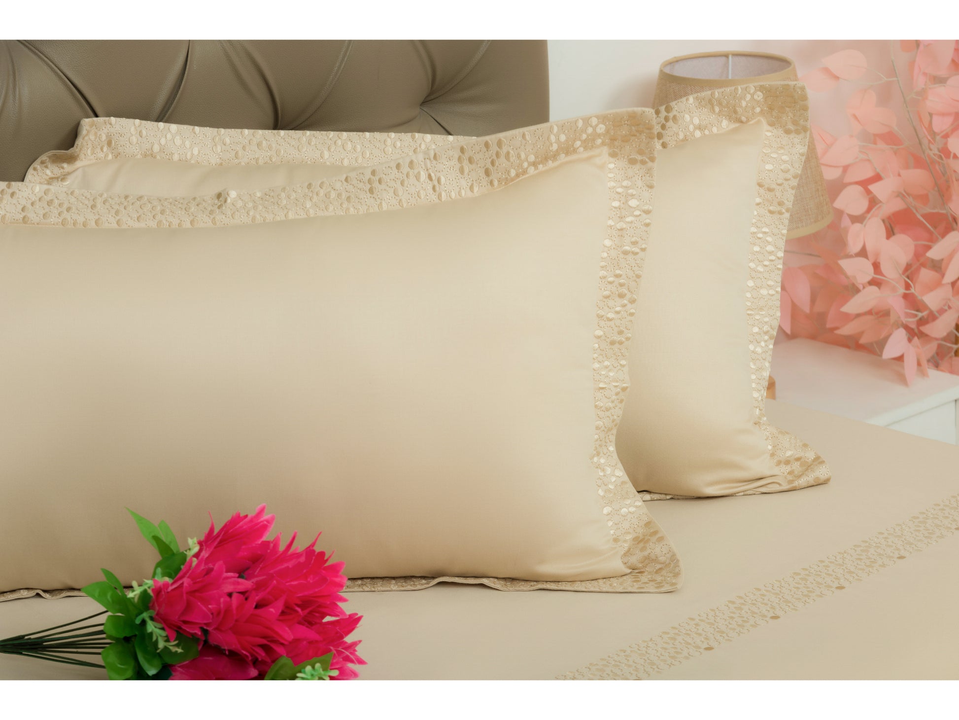 EMBROIDERY BEDSHEET 100% COTTON (3PCS) - Bedding Bliss