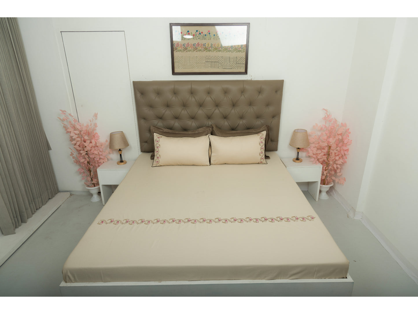 EMBROIDERY BEDSHEET 100% COTTON (3PCS)