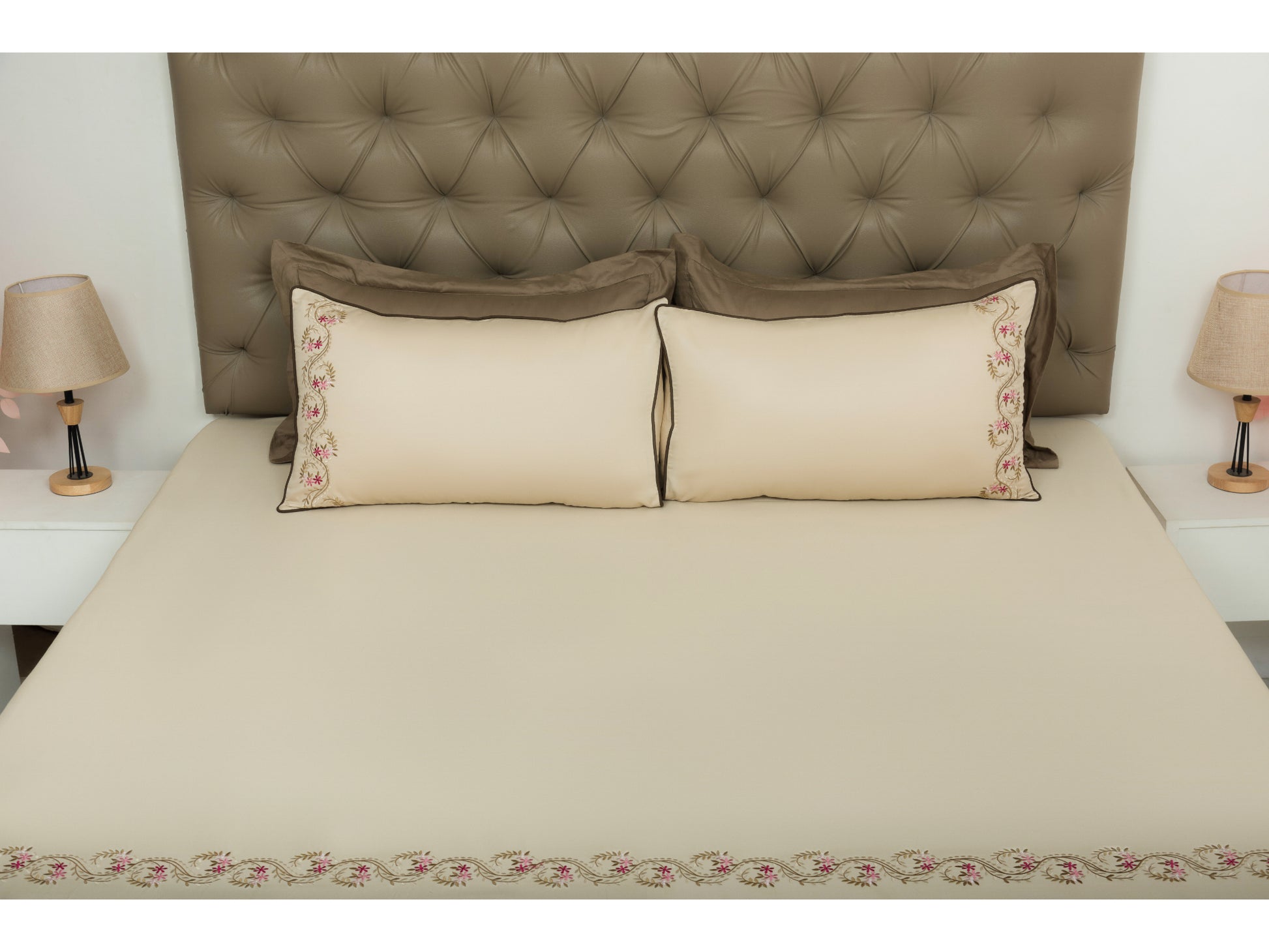 EMBROIDERY BEDSHEET 100% COTTON (3PCS) - Bedding Bliss