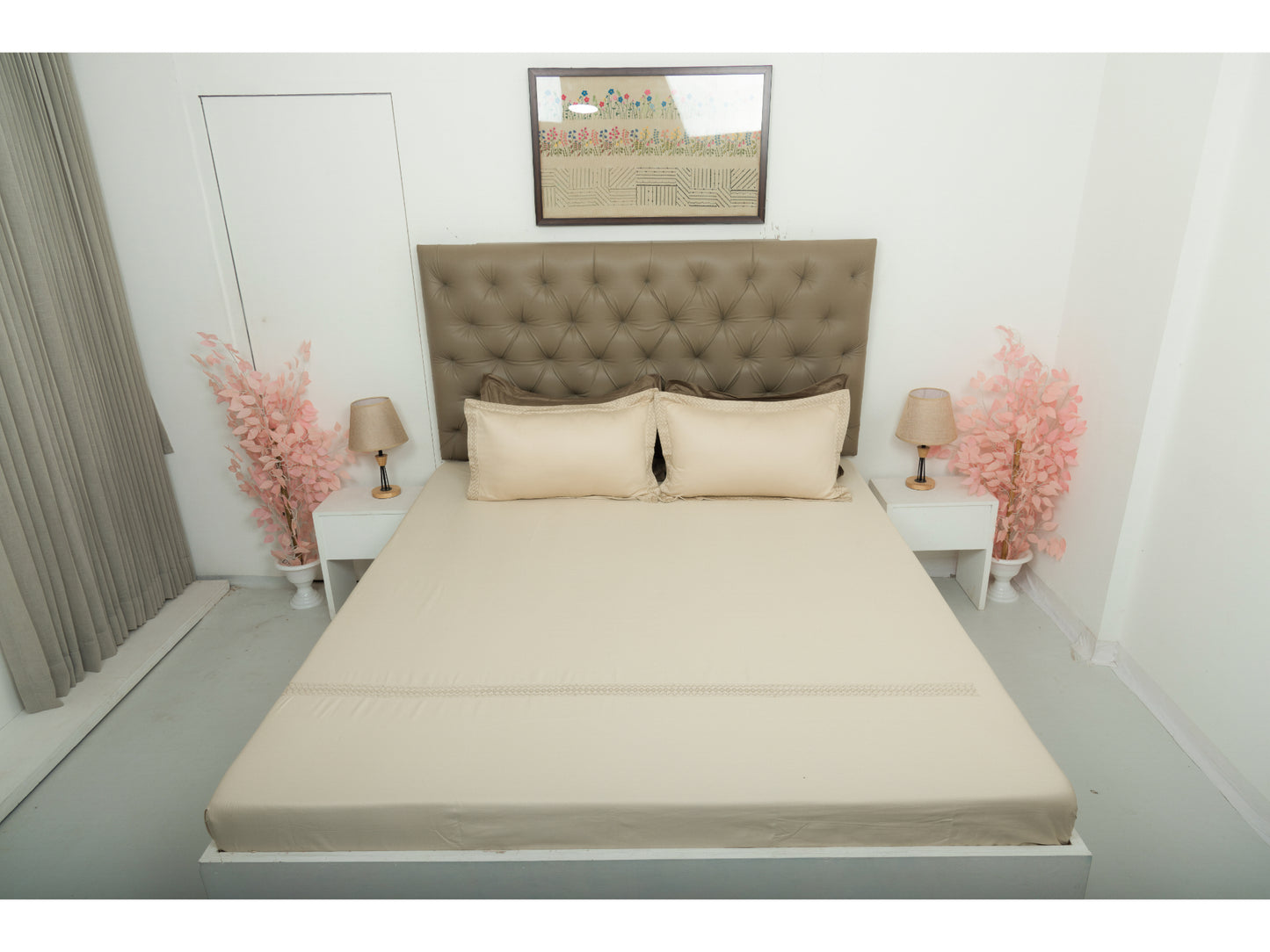 EMBROIDERY BEDSHEET 100% COTTON (3PCS) - Bedding Bliss