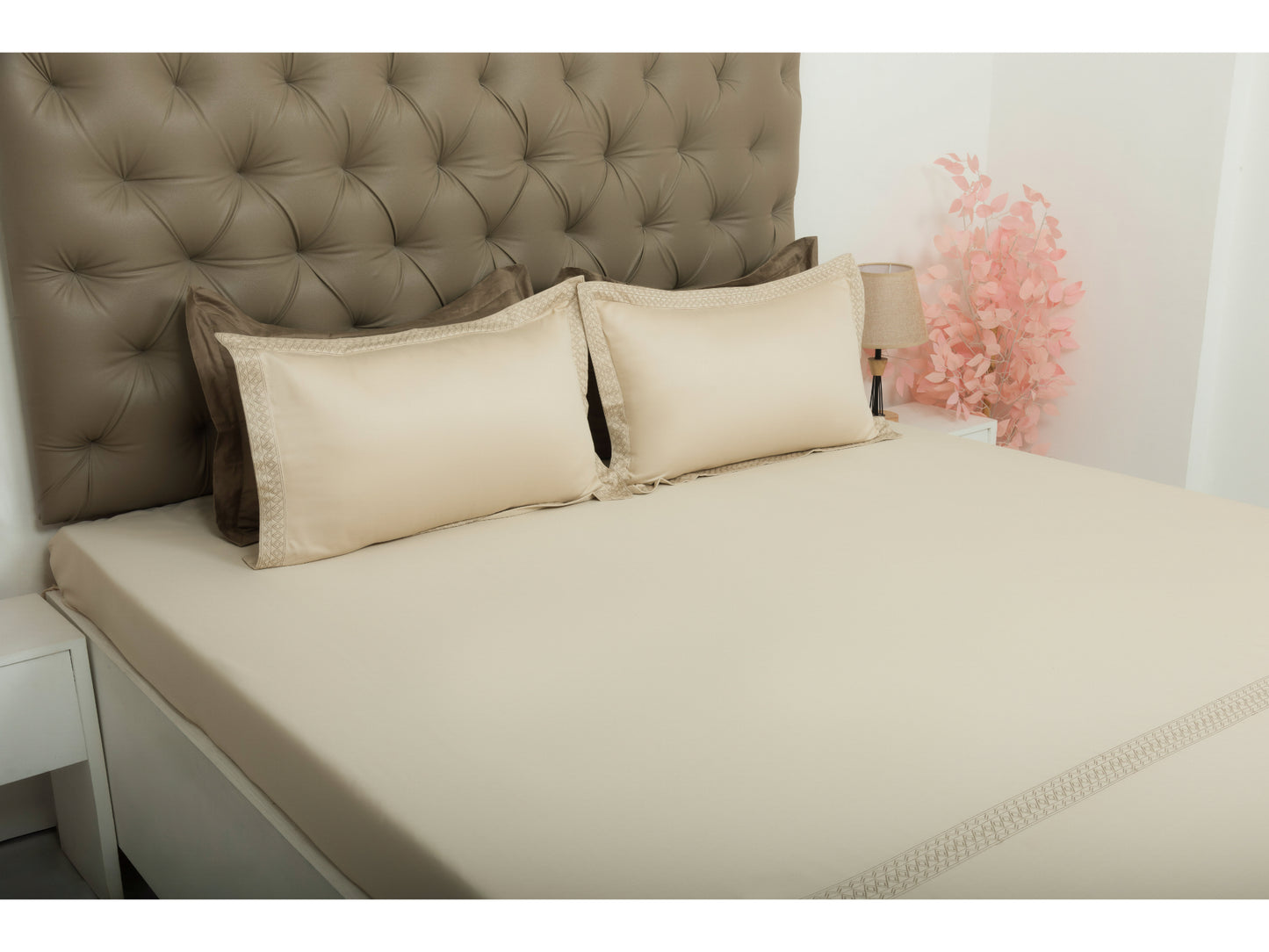 EMBROIDERY BEDSHEET 100% COTTON (3PCS) - Bedding Bliss