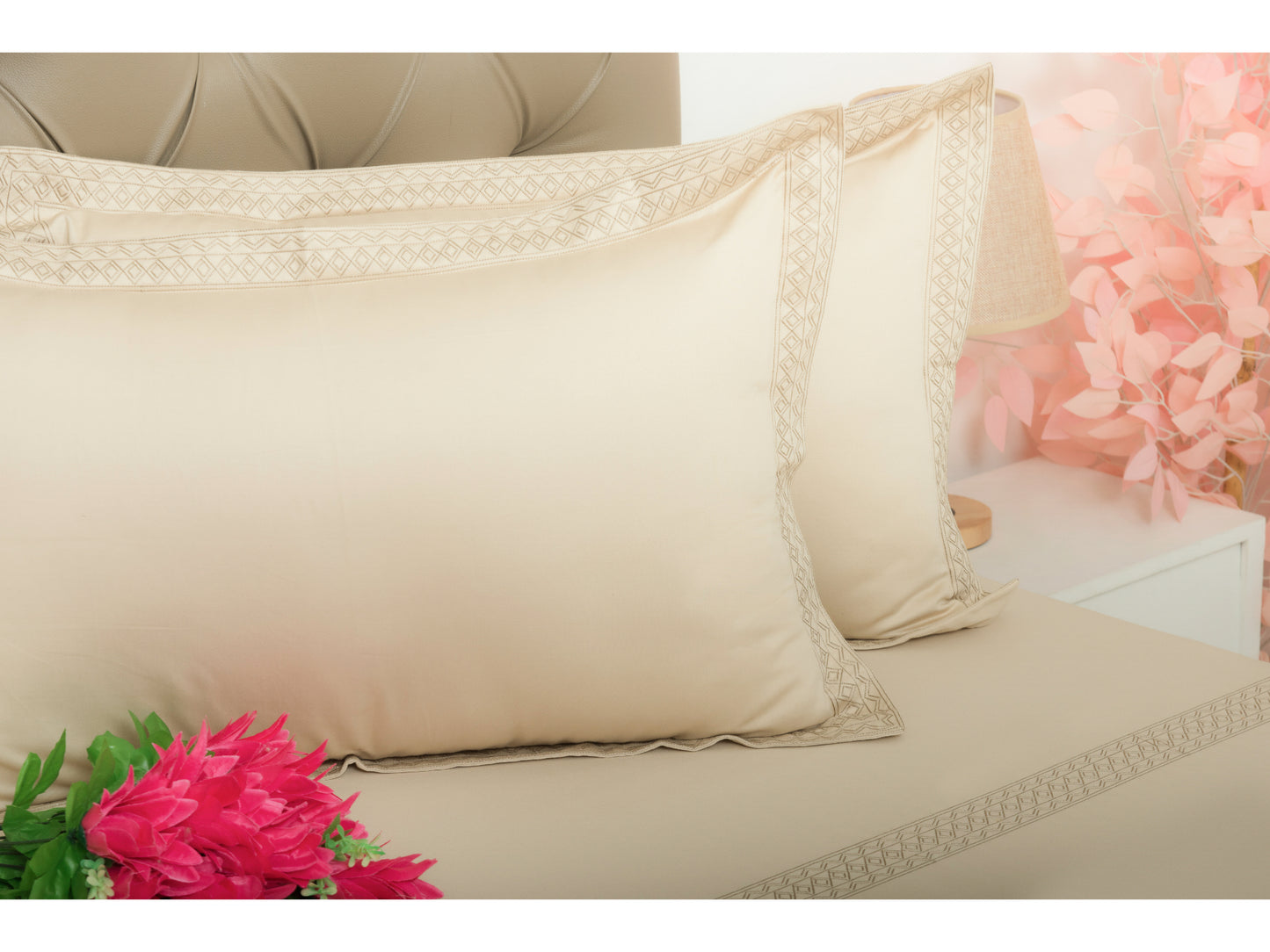 EMBROIDERY BEDSHEET 100% COTTON (3PCS) - Bedding Bliss