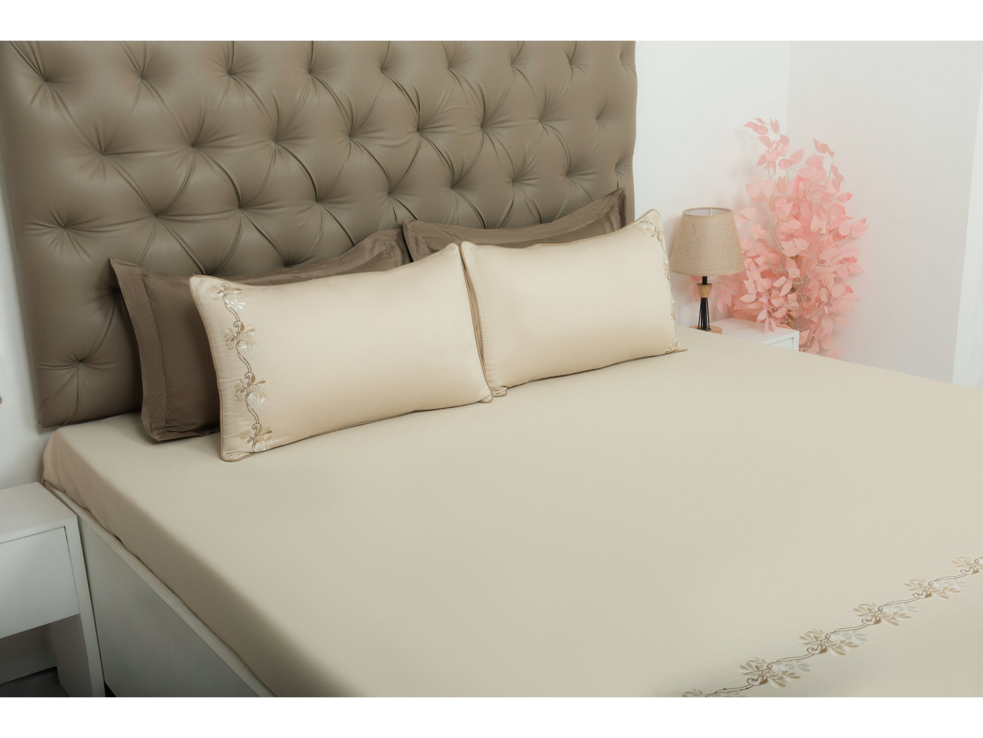 EMBROIDERY BEDSHEET 100% COTTON (3PCS) - Bedding Bliss