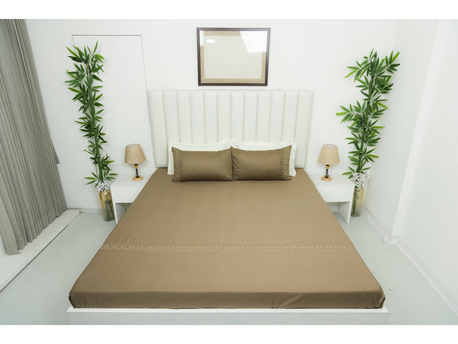 EMBROIDERY BEDSHEET 100% COTTON (3PCS) - Bedding Bliss