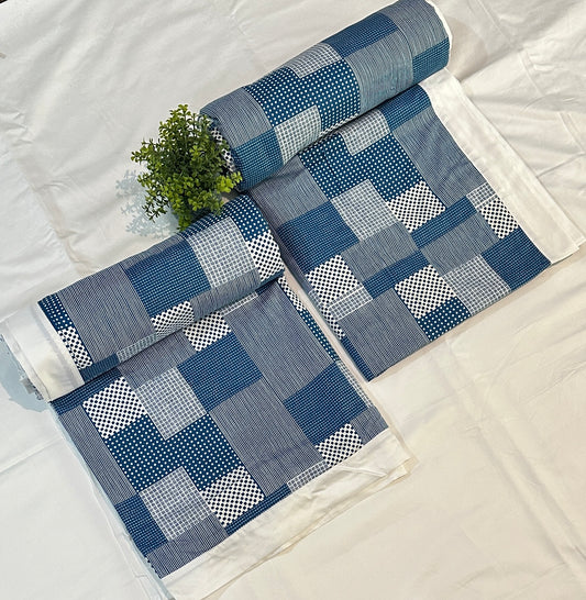 PURE COTTON 3 LAYER DOHOR (1 PCS, LIGHT BLUE) - Bedding Bliss