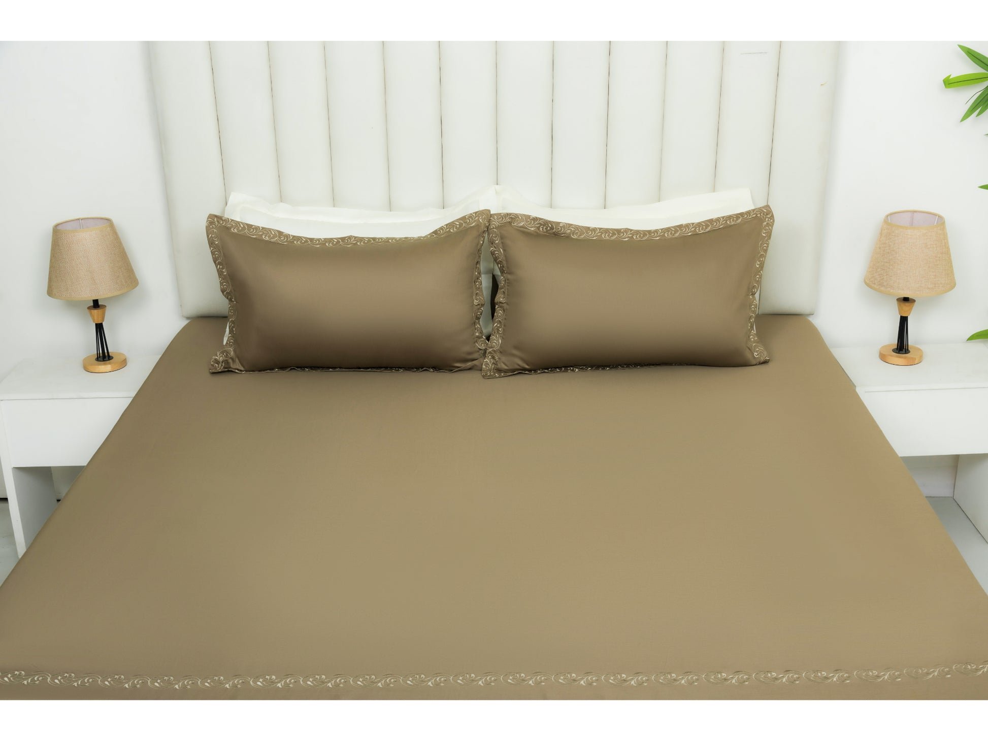 EMBROIDERY BEDSHEET 100% COTTON (3PCS) - Bedding Bliss