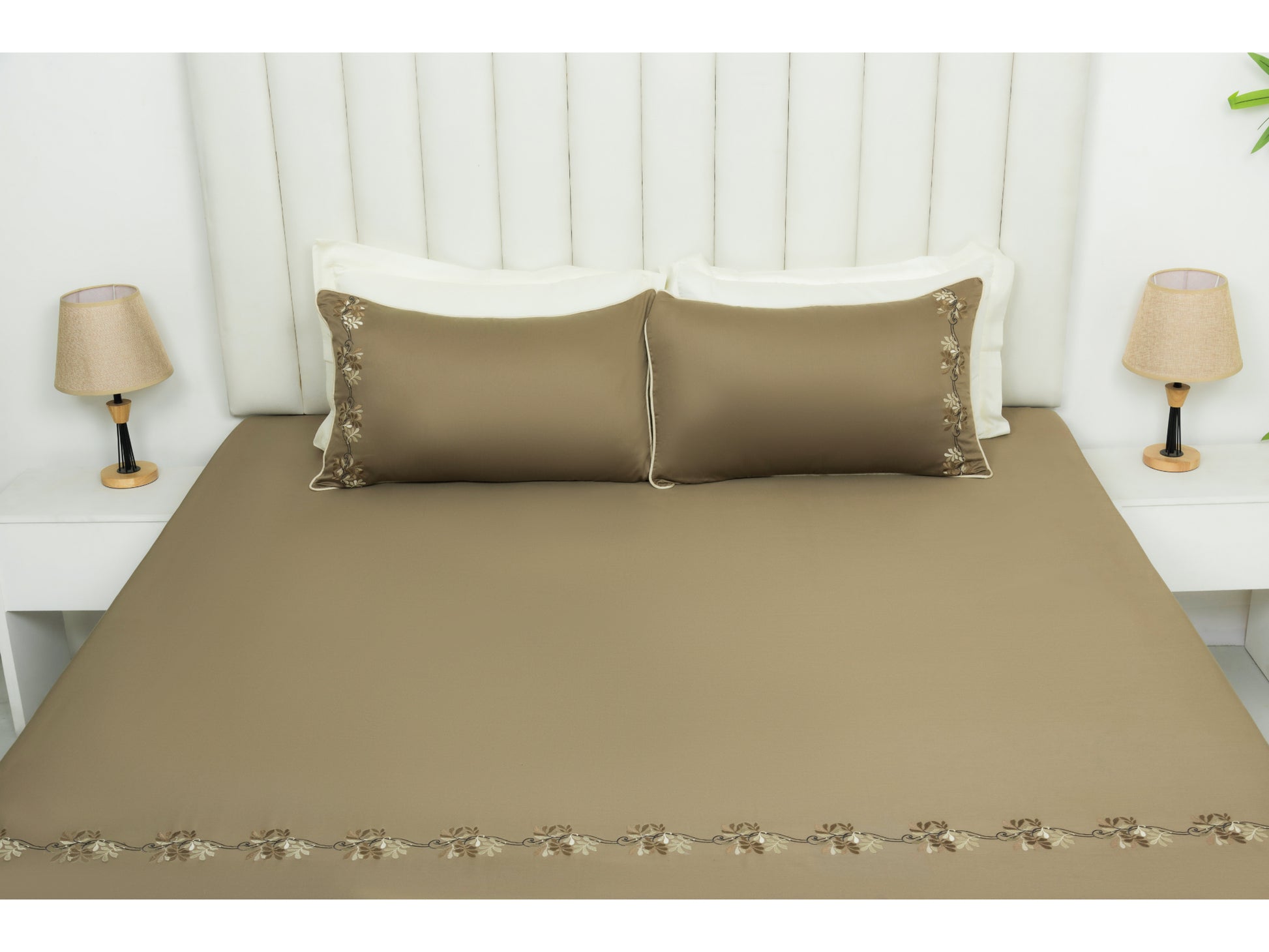 EMBROIDERY BEDSHEET 100% COTTON (3PCS) - Bedding Bliss