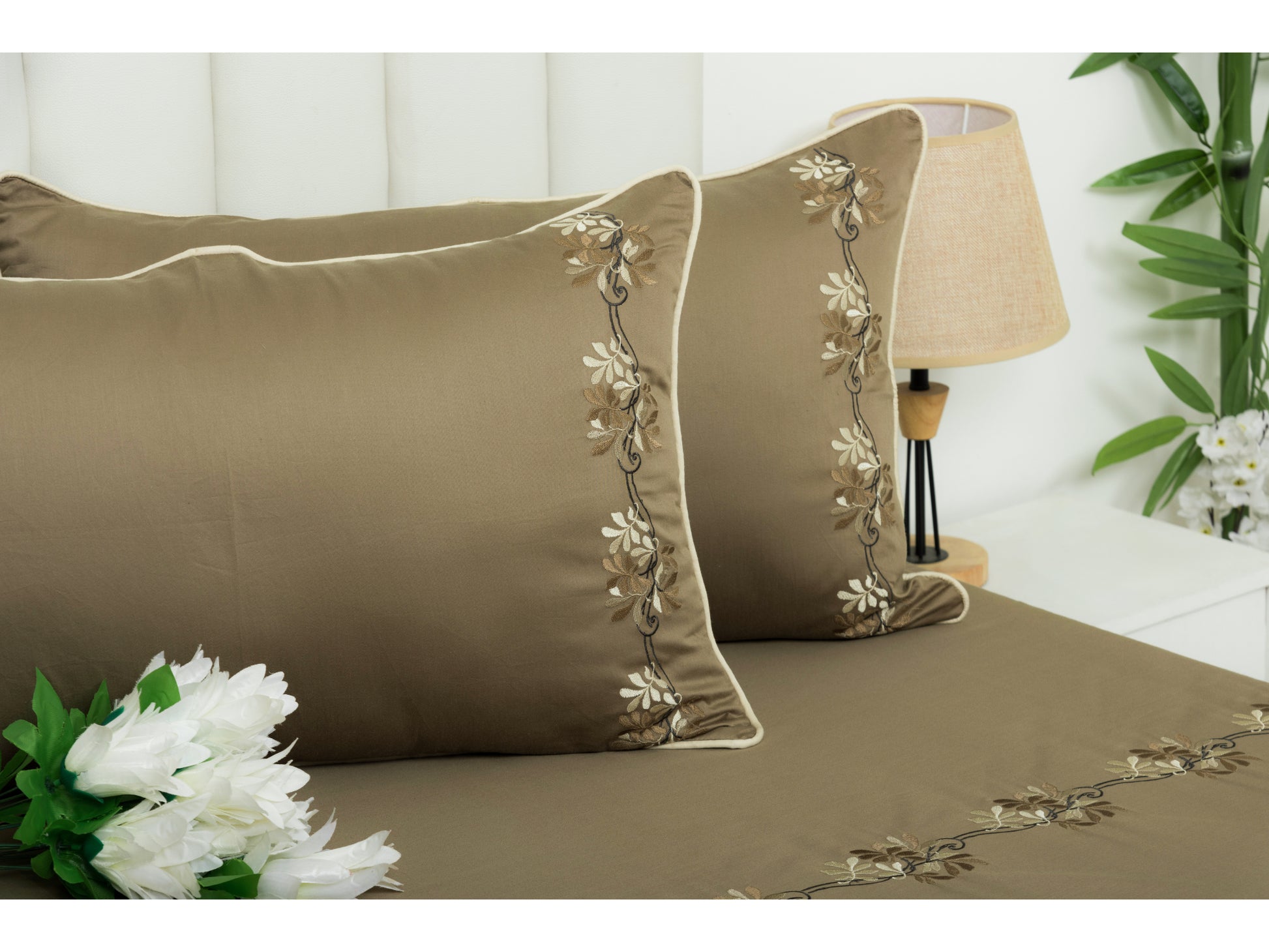 EMBROIDERY BEDSHEET 100% COTTON (3PCS) - Bedding Bliss